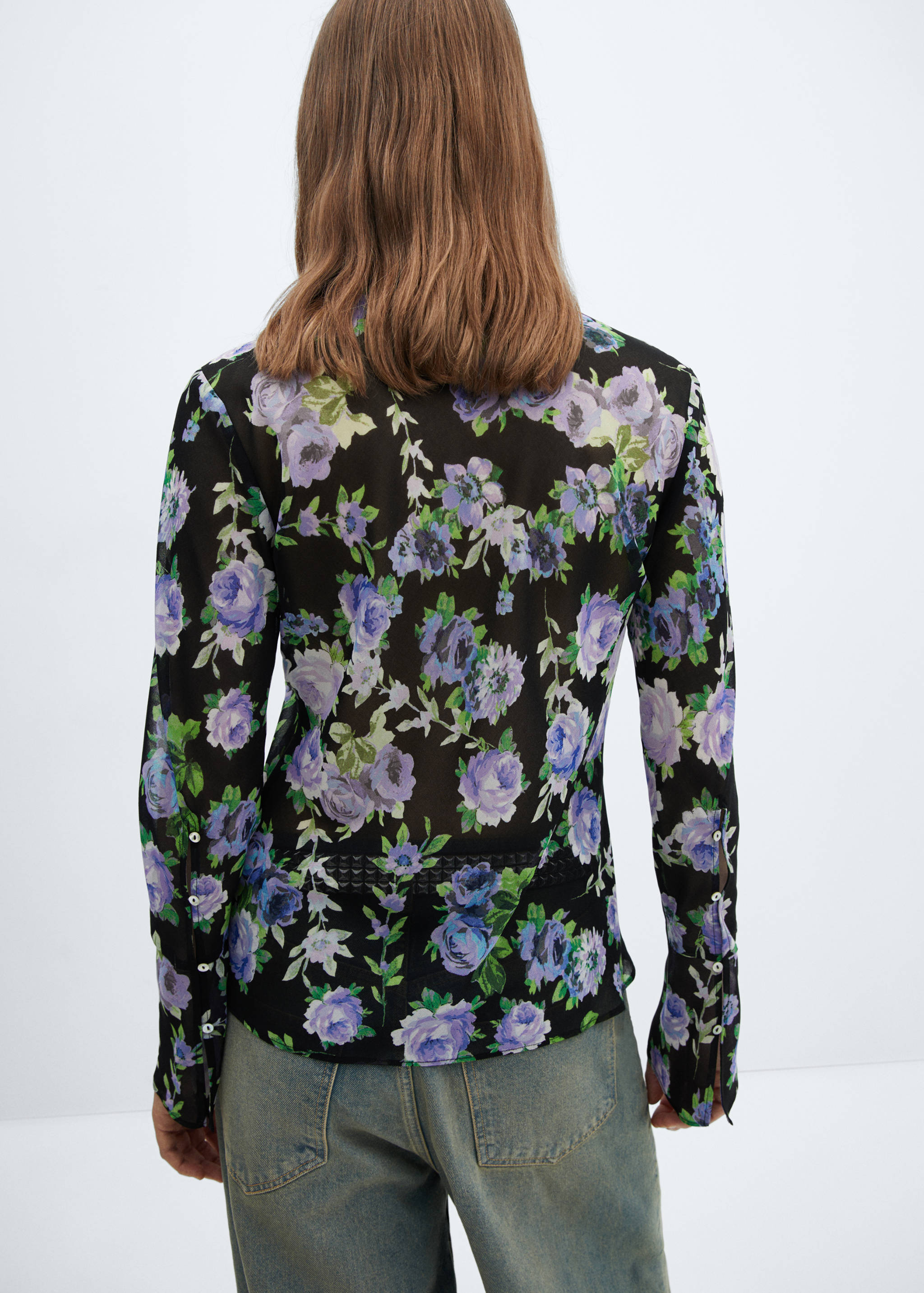 Semi-transparent printed shirt - Reverse of the article