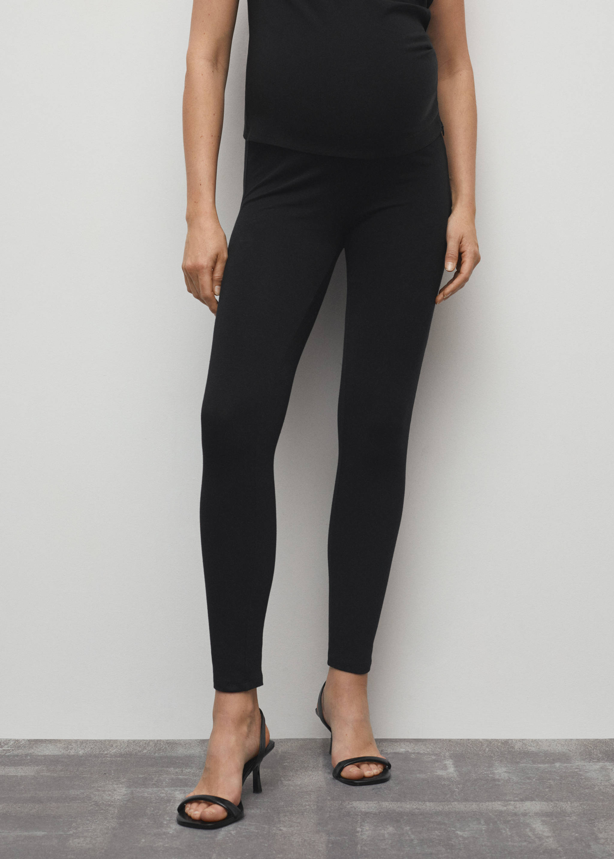 Cotton maternity leggings - Medium plane