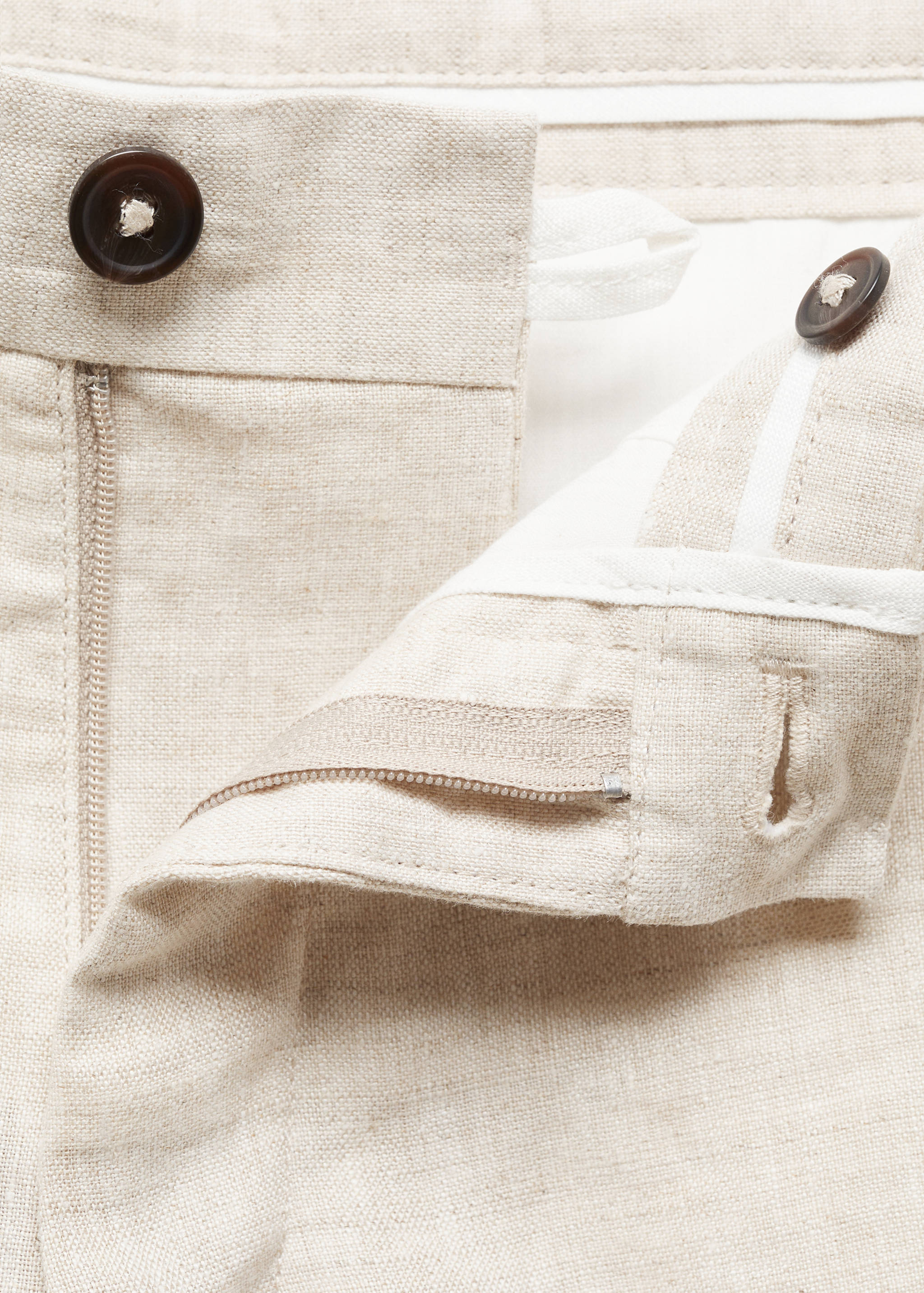 Slim-Fit-Bermudashorts aus 100 % Leinen - Detail des Artikels 8