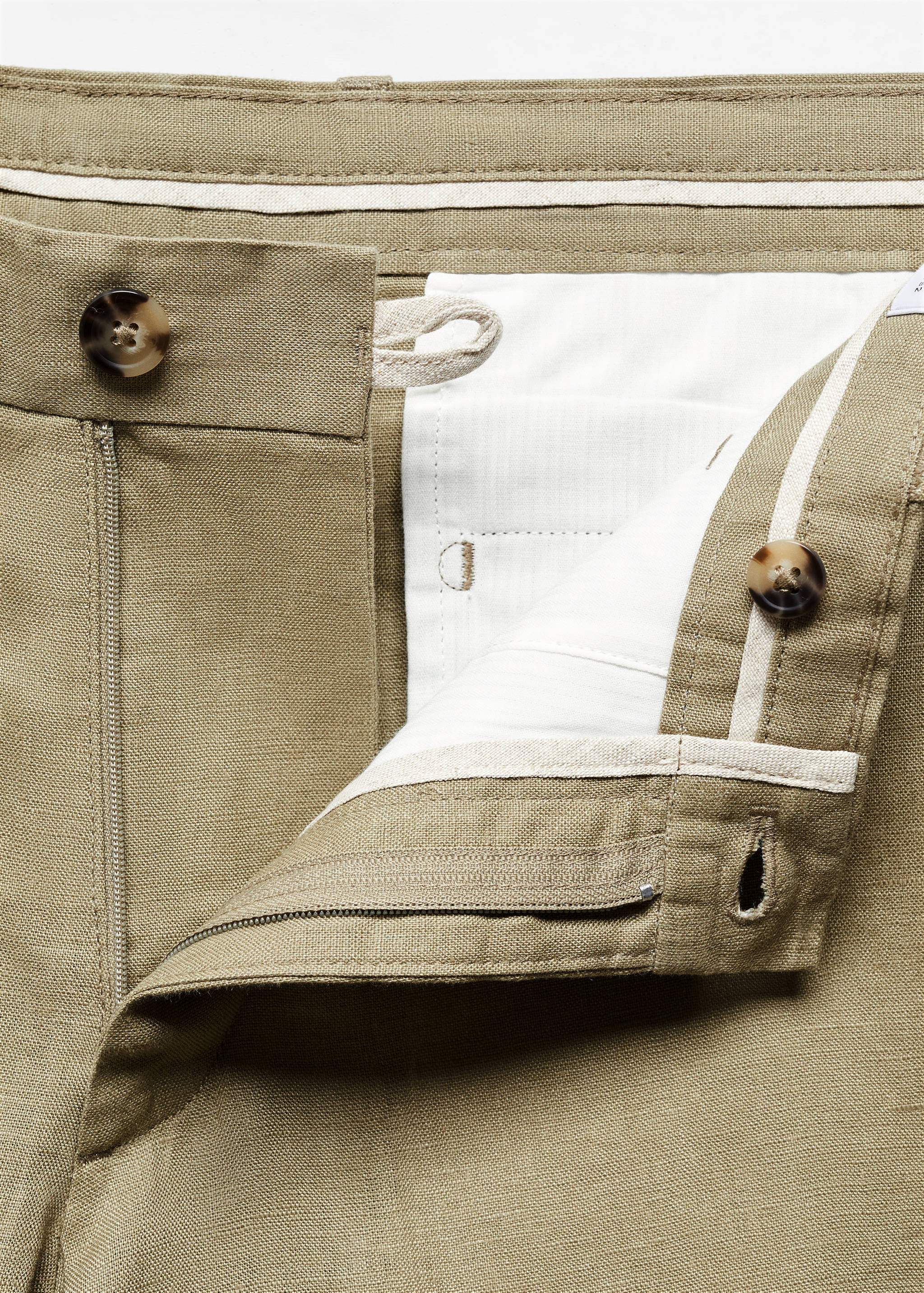 Slim-Fit-Bermudashorts aus 100 % Leinen - Detail des Artikels 8