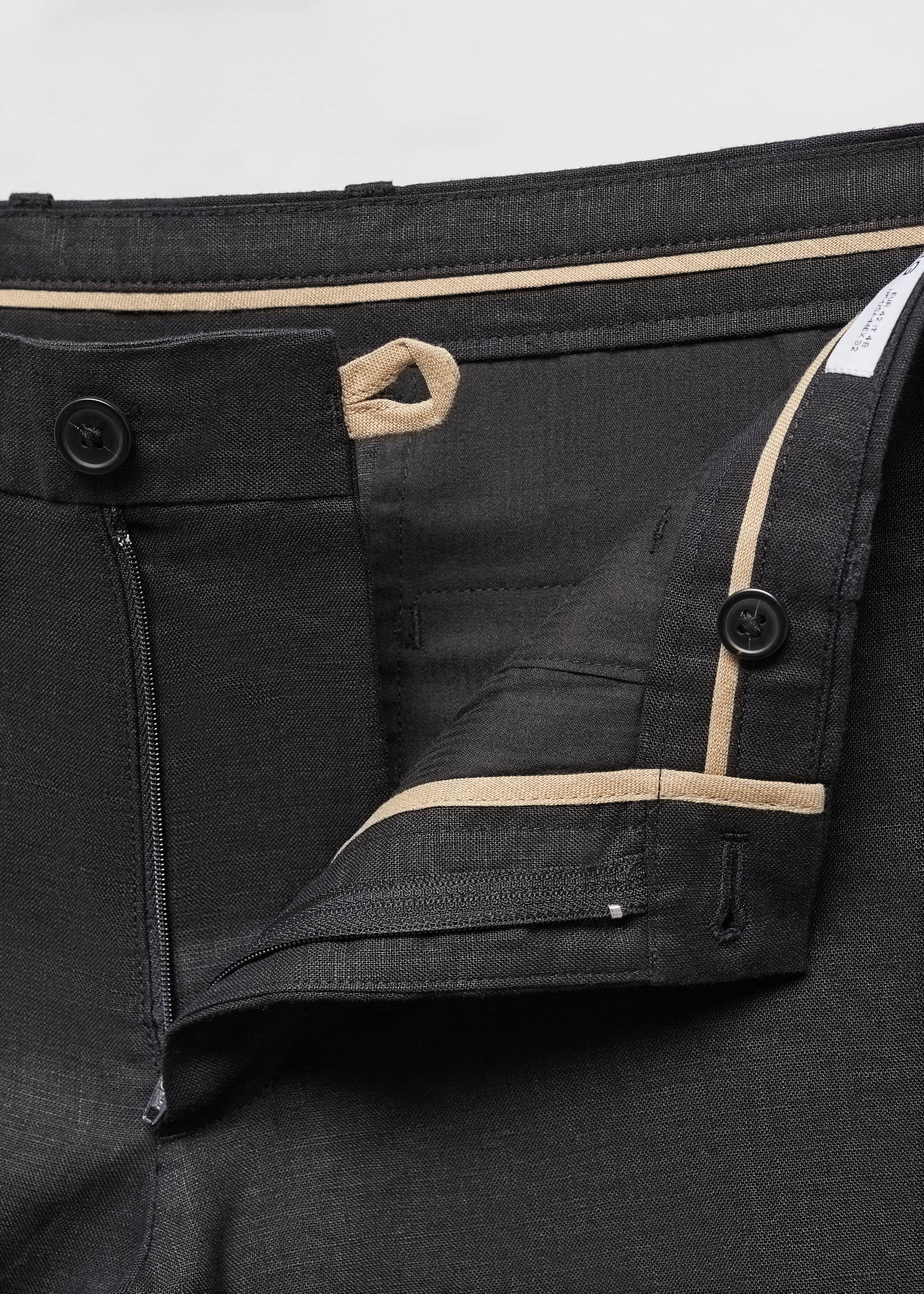 Slim-Fit-Bermudashorts aus 100 % Leinen - Detail des Artikels 8