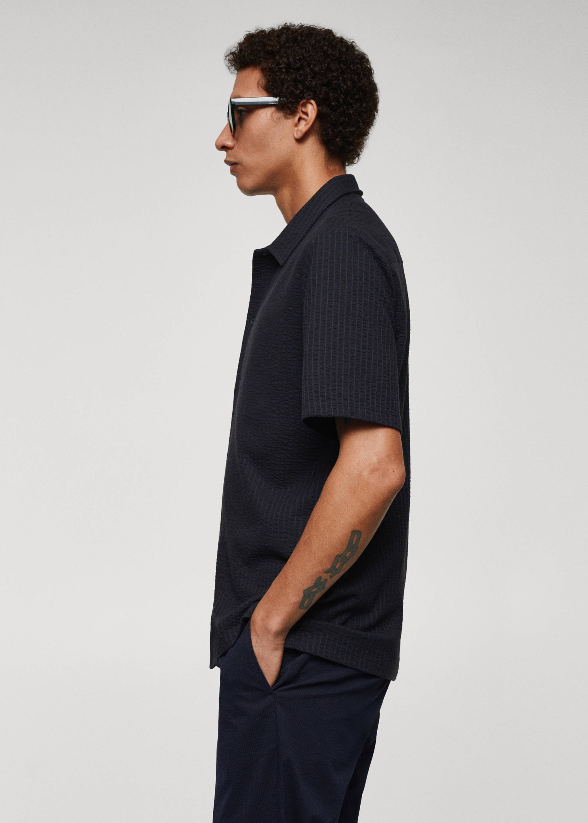 Seersucker-Baumwollhemd - Detail des Artikels 2