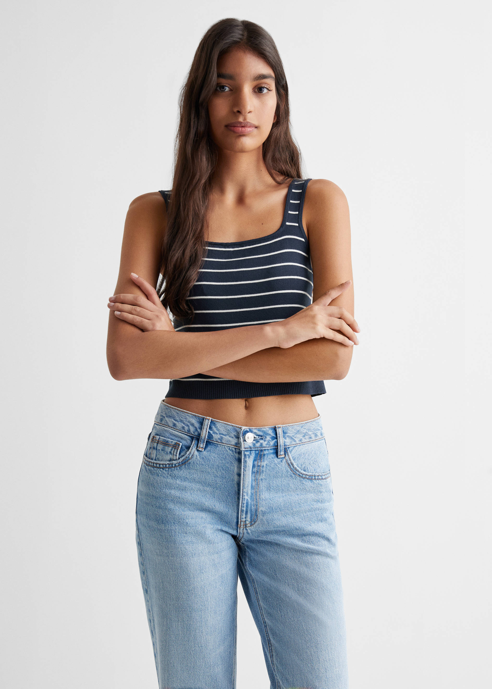 Top tirantes rayas - Plano medio