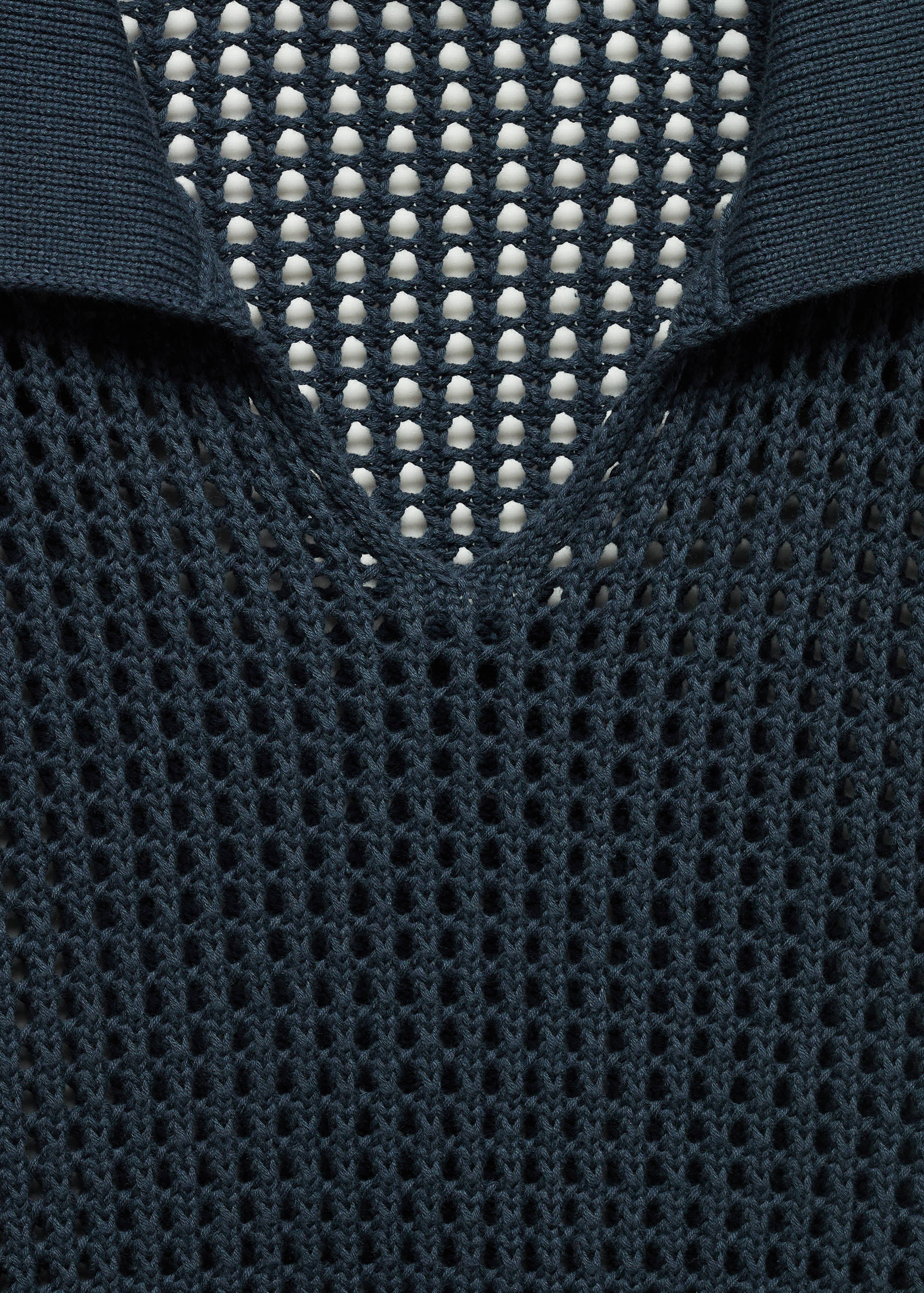 Openwork knitted polo-neck sweater - Details of the article 8