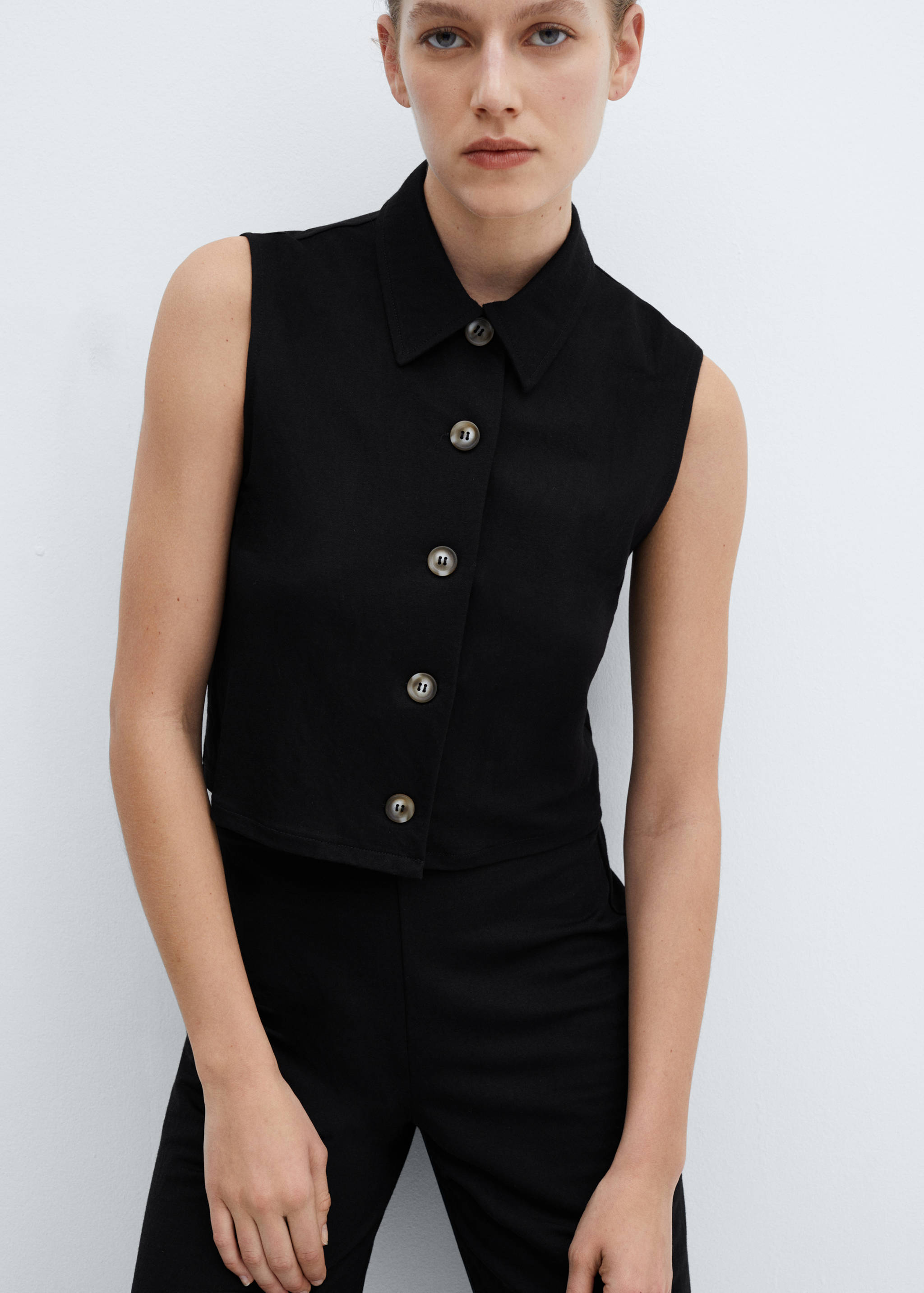 Pantalons crop cintura elàstica - Detall de l'article 2