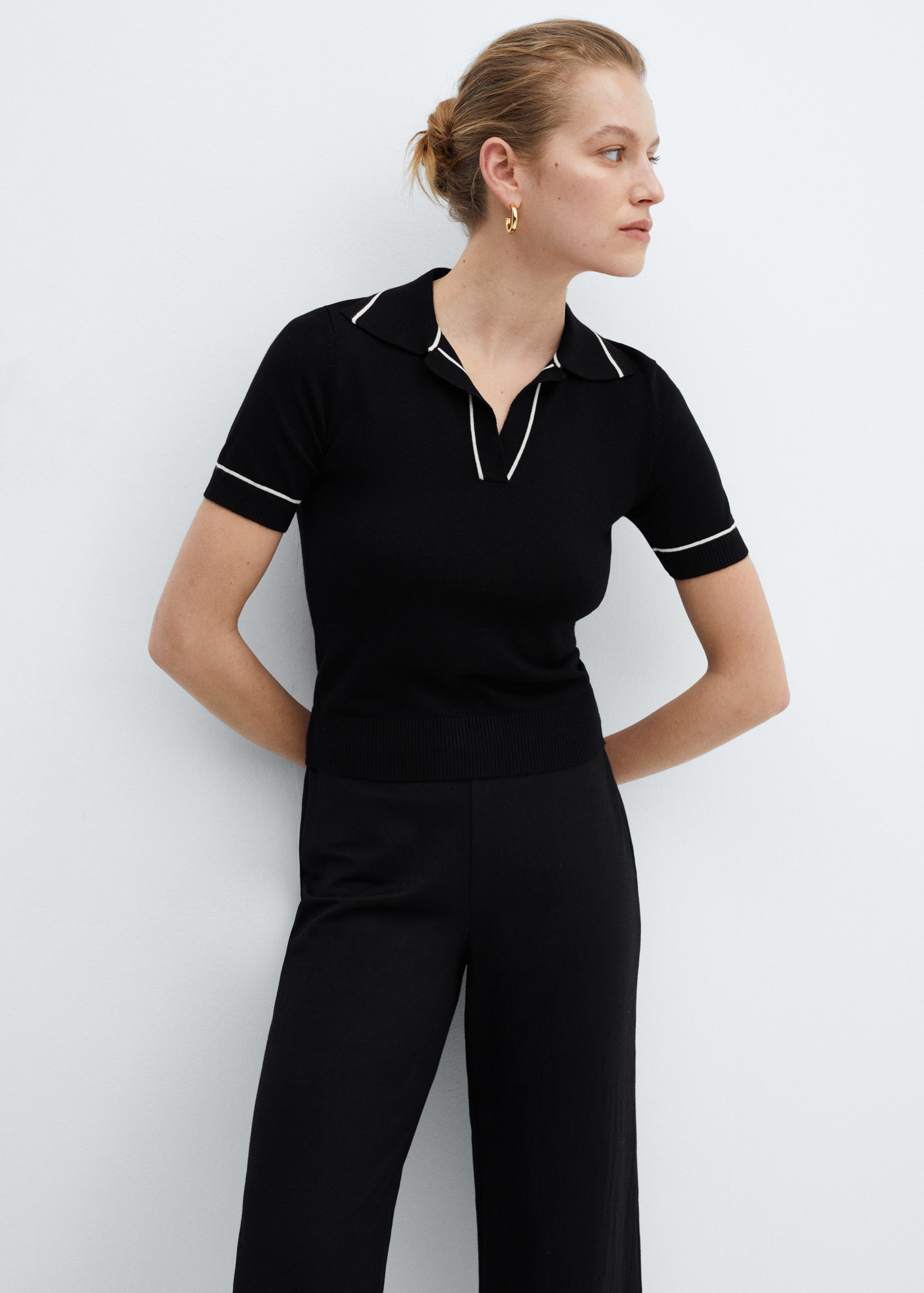 Pantalon crop taille élastique - Détail de l'article 1