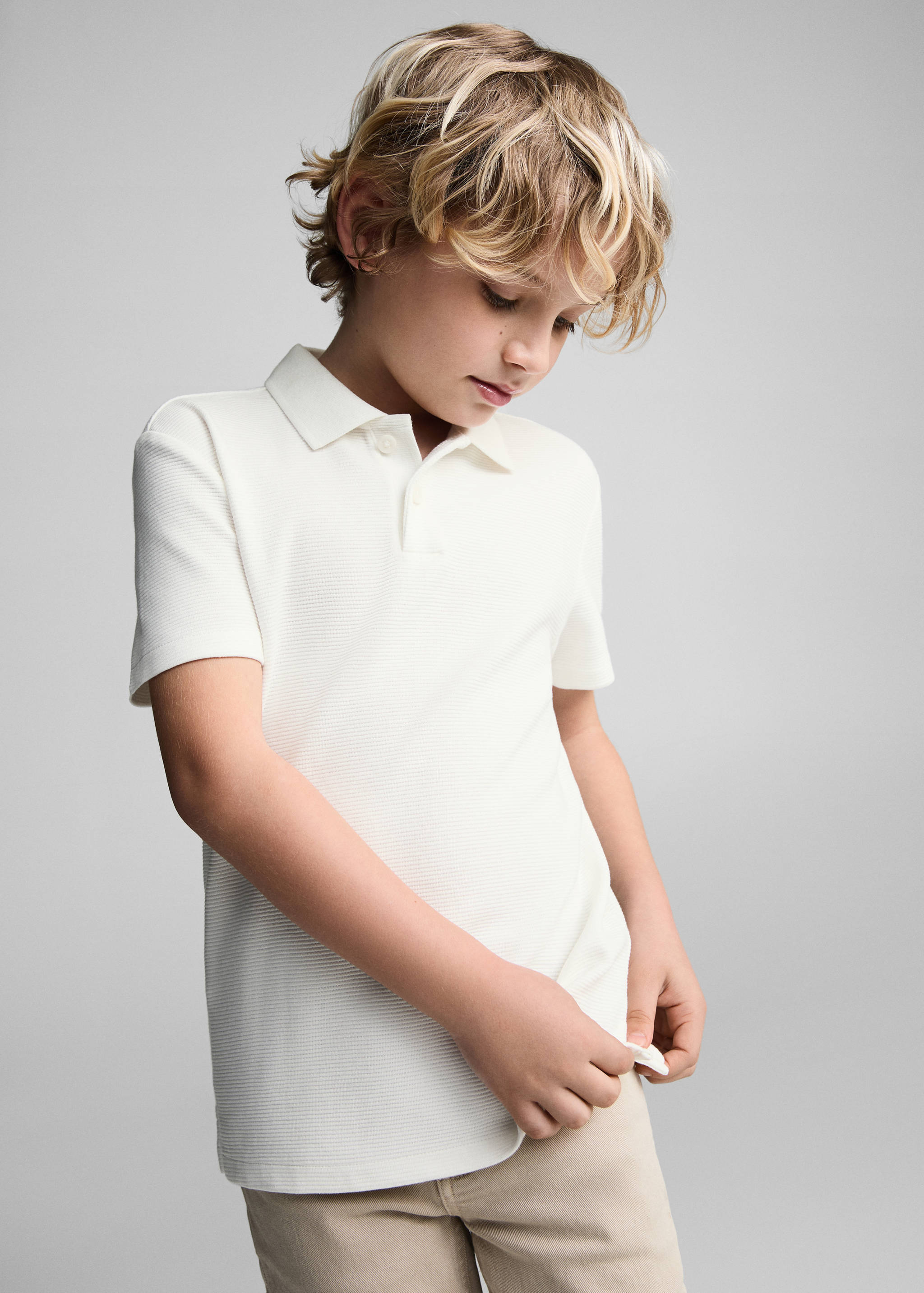 Polo cotó textura - Pla mig
