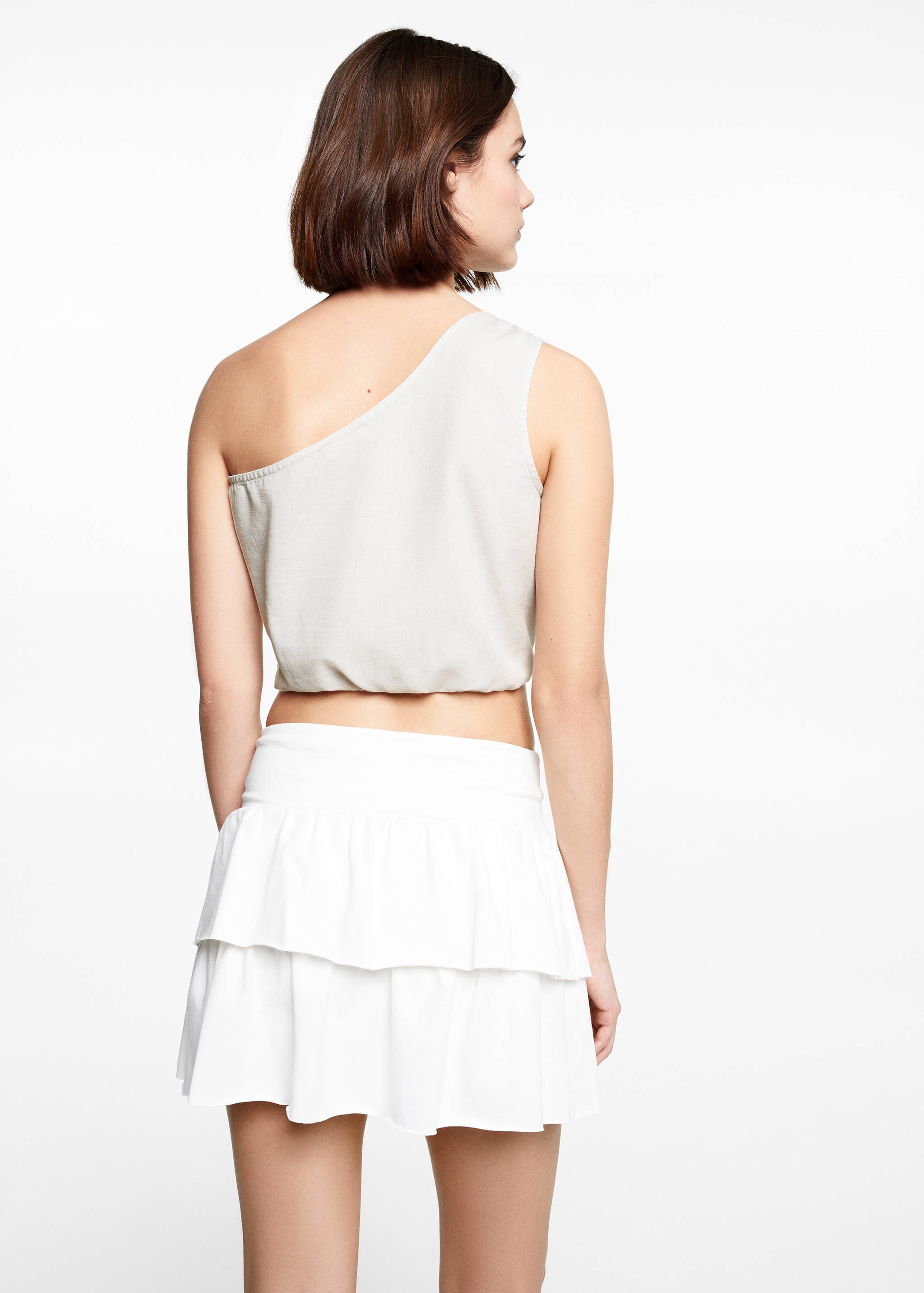 Asymmetrical top with knot - Reverse of the article