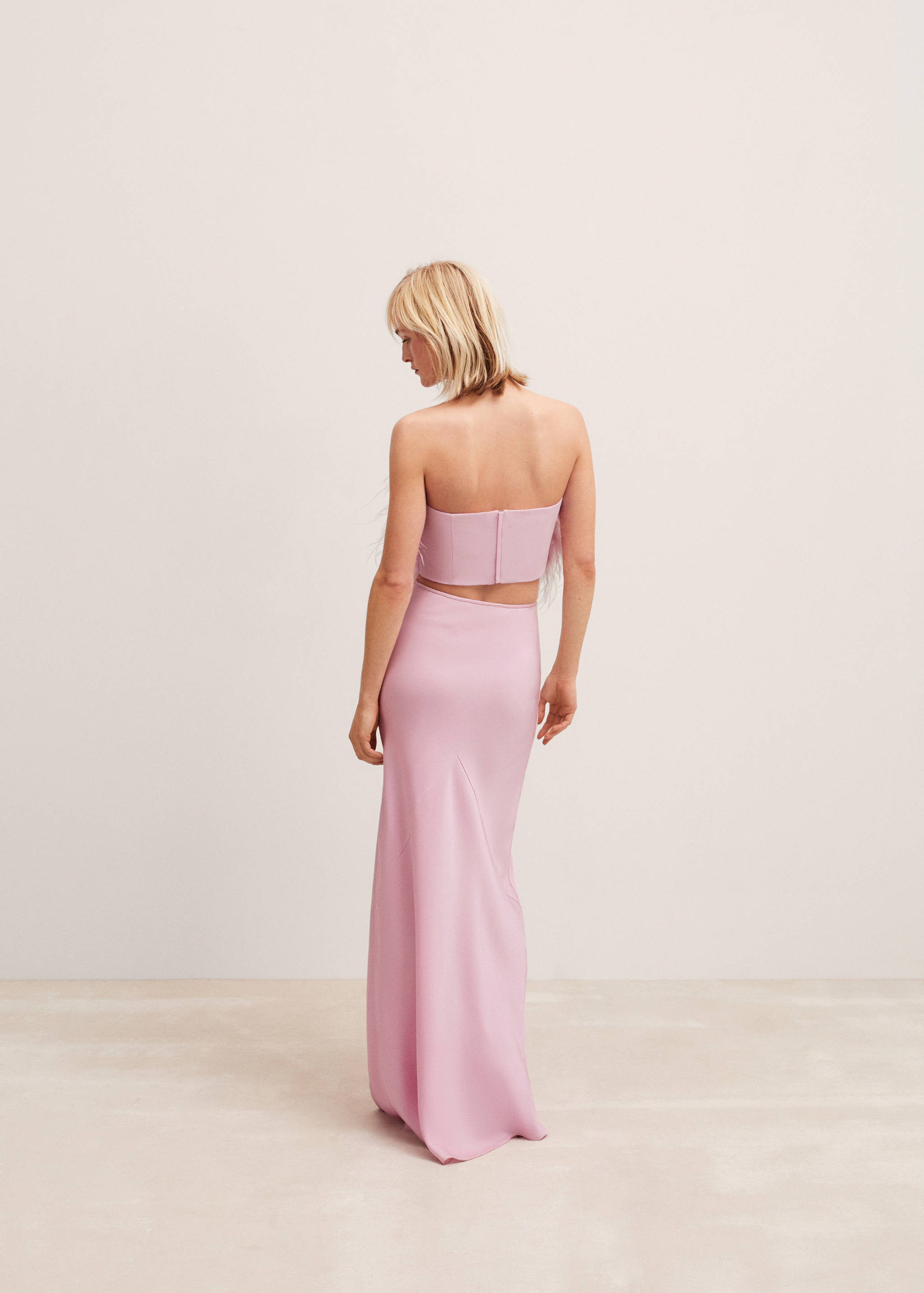 Satin maxi-skirt - Reverse of the article
