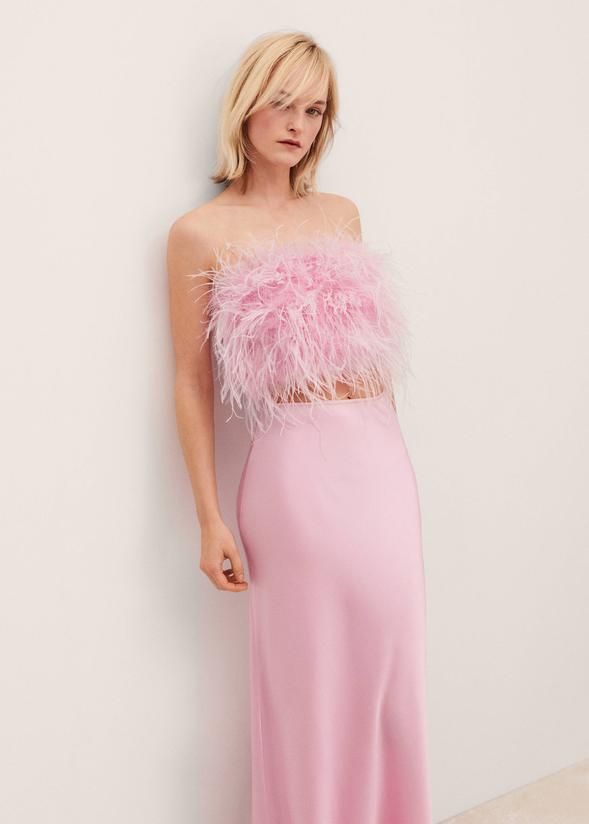 Satin maxi-skirt - Details of the article 1