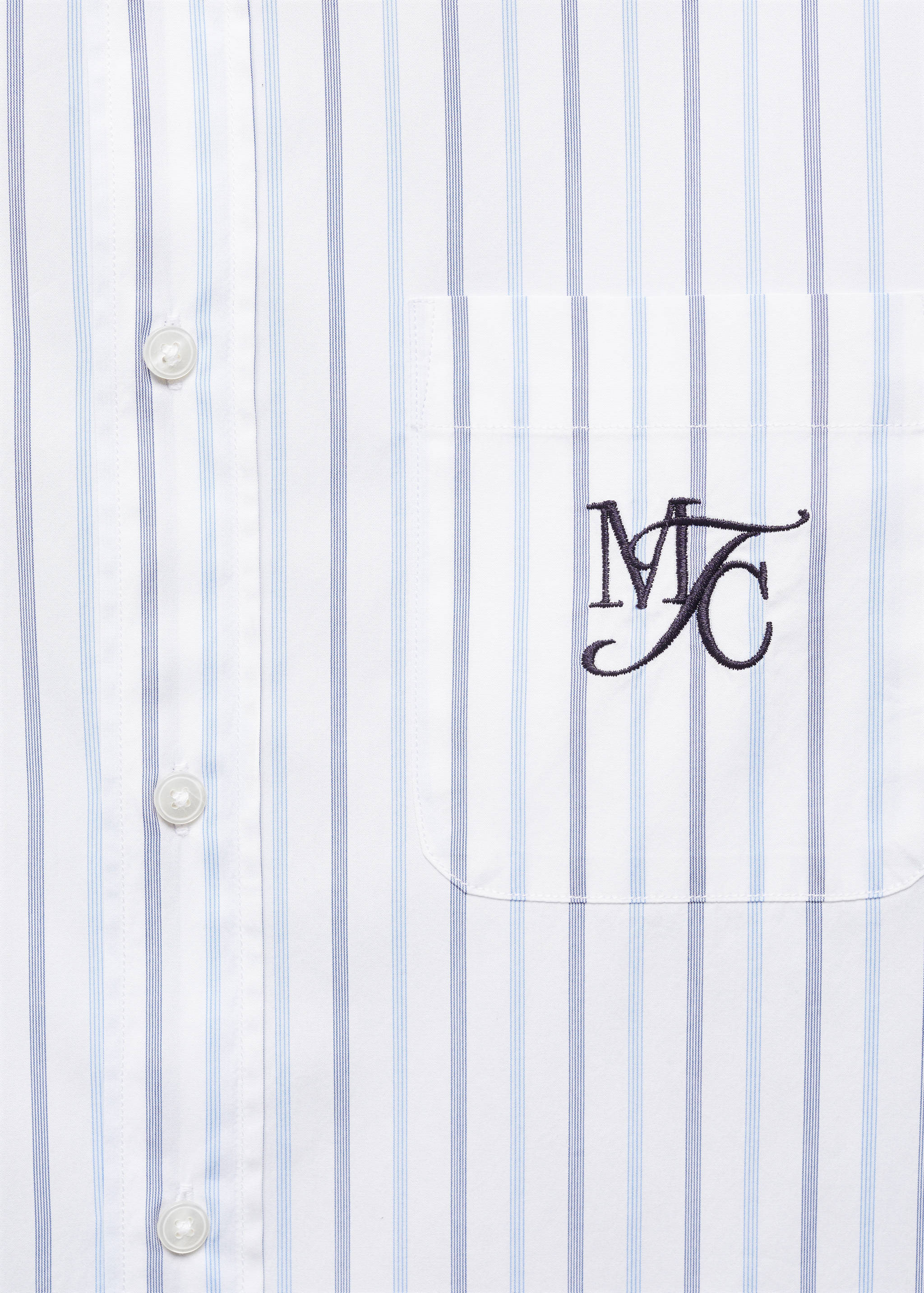 Classic-fit cotton striped embroidered shirt - Details of the article 8