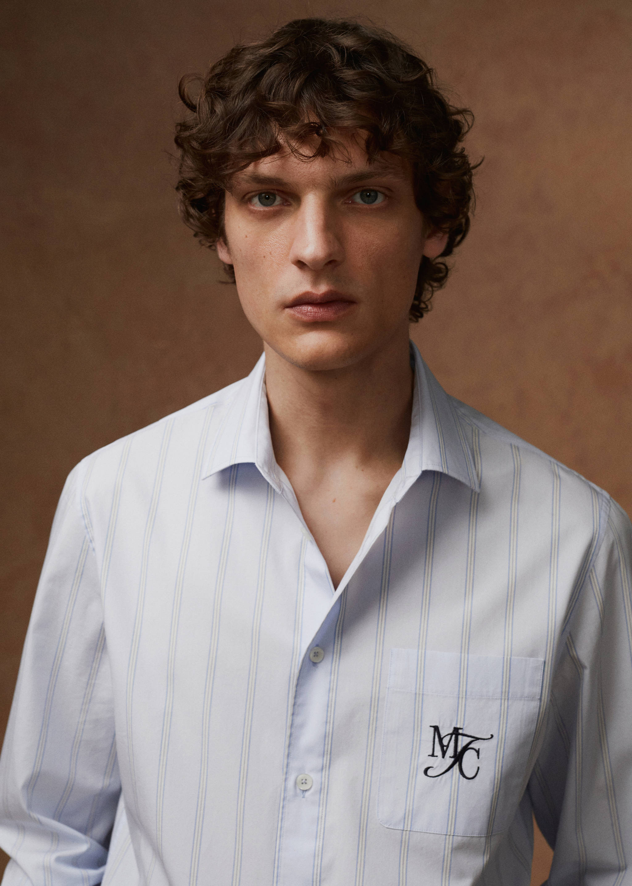 Classic-fit cotton striped embroidered shirt - Details of the article 5