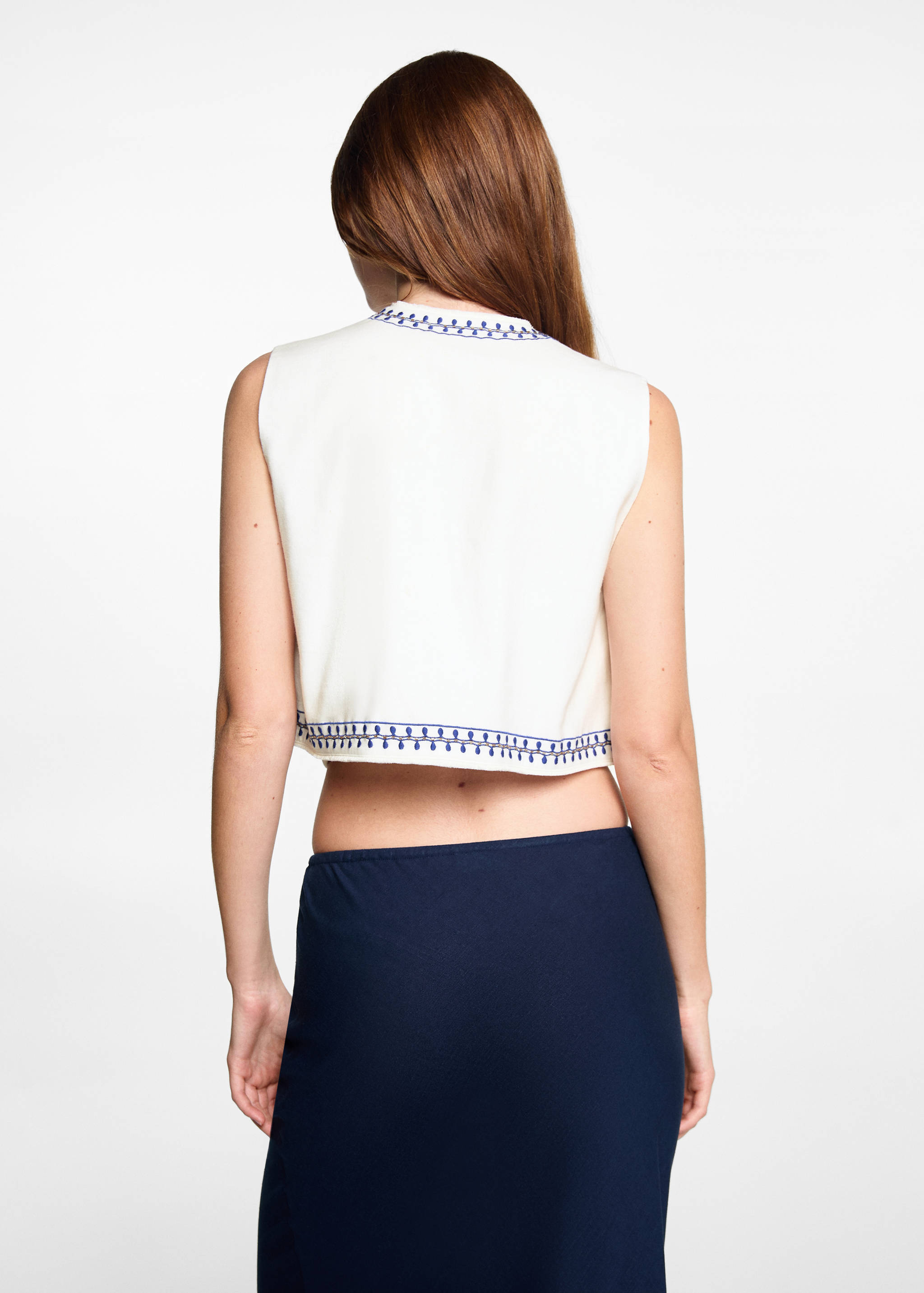 Chaleco bordado abalorios - Reverso del artículo