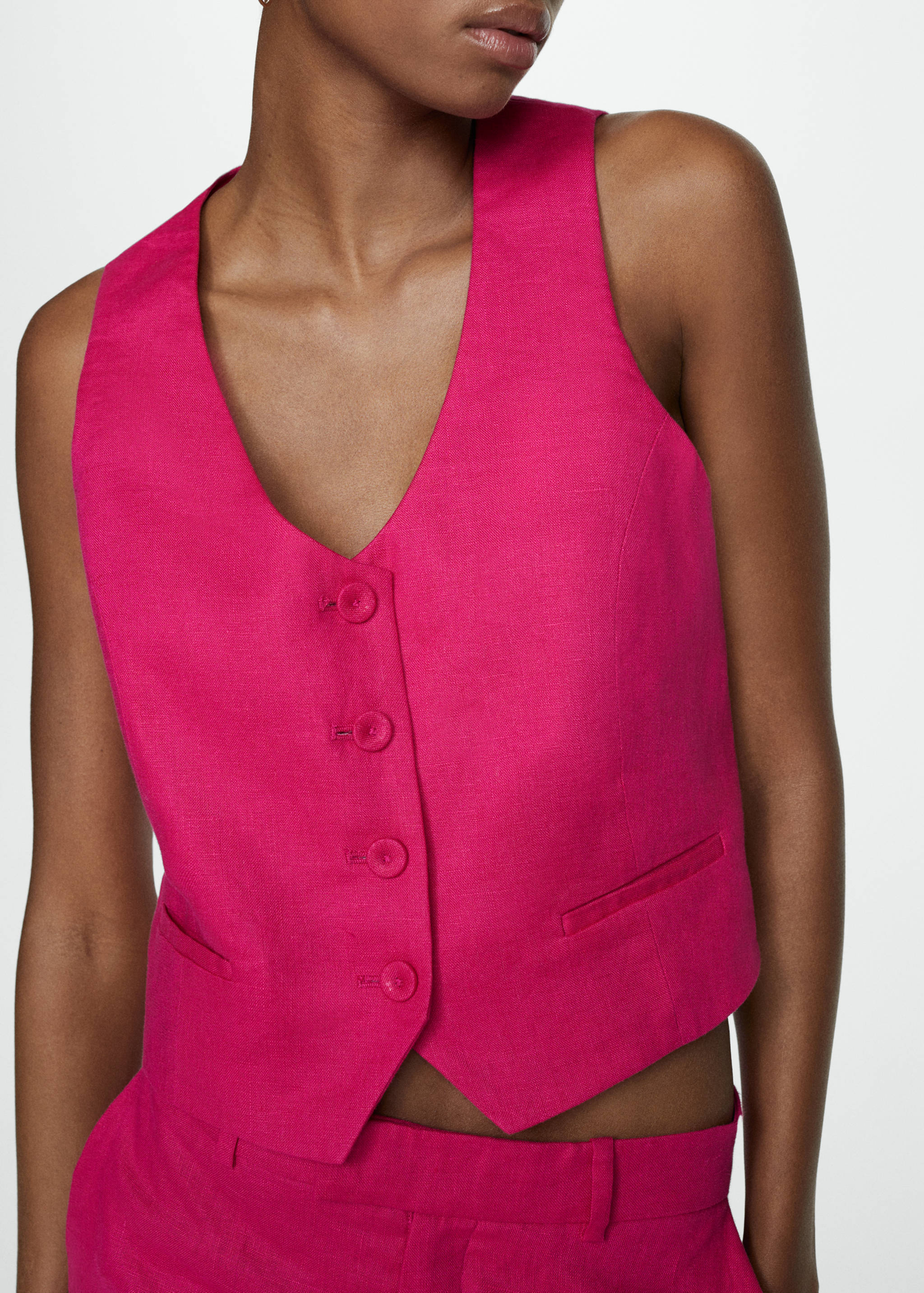 Kamizelka garniturowa lniana - Szczegóły artykułu 6