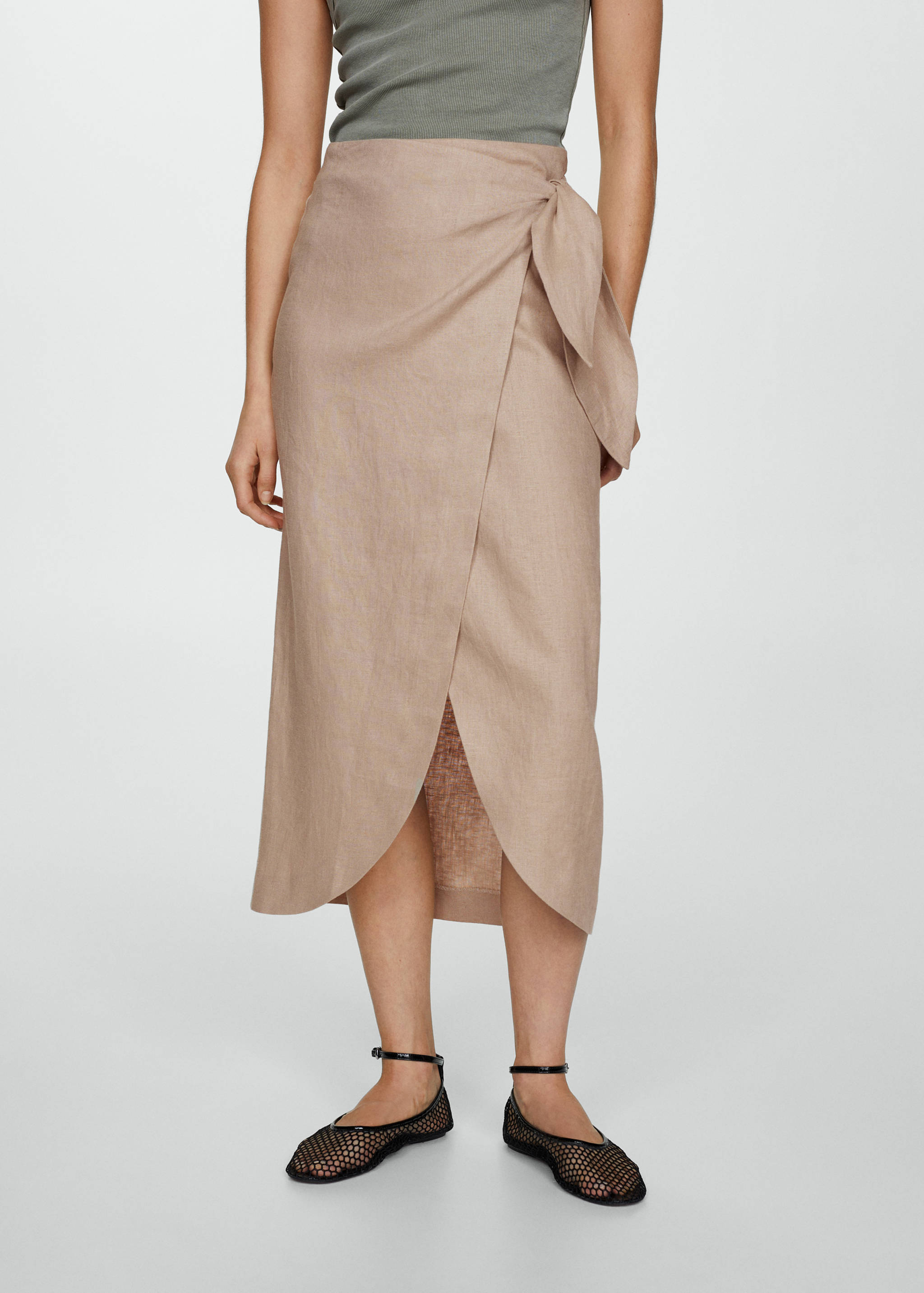 Falda pareo lino - Plano medio
