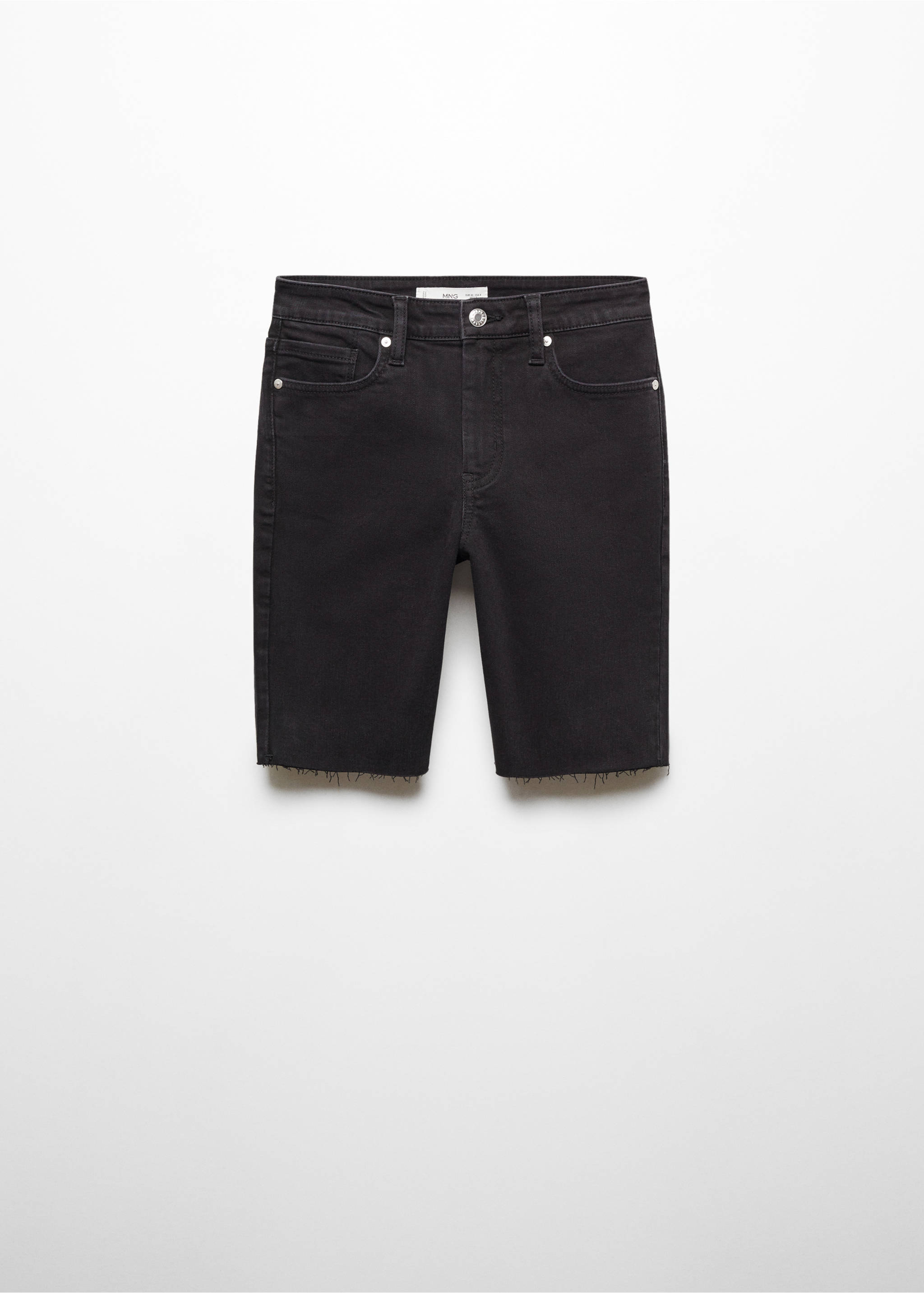 Slim Fit-Jeans-Bermudashorts - Artikel ohne Model, Black denim. Ref: 67067114-00.