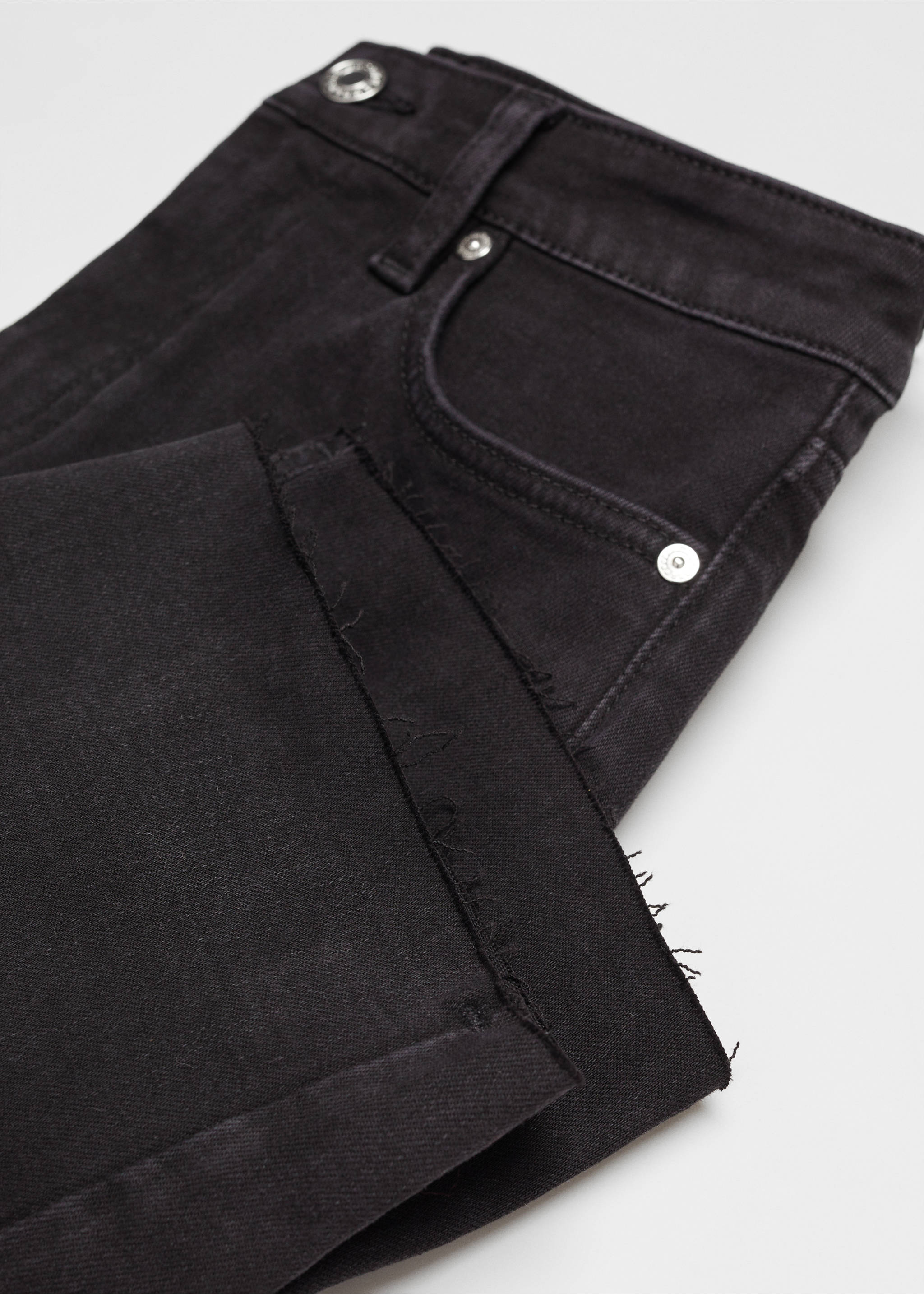 Slim Fit-Jeans-Bermudashorts - Detail des Artikels 8, Black denim. Ref: 67067114-00.