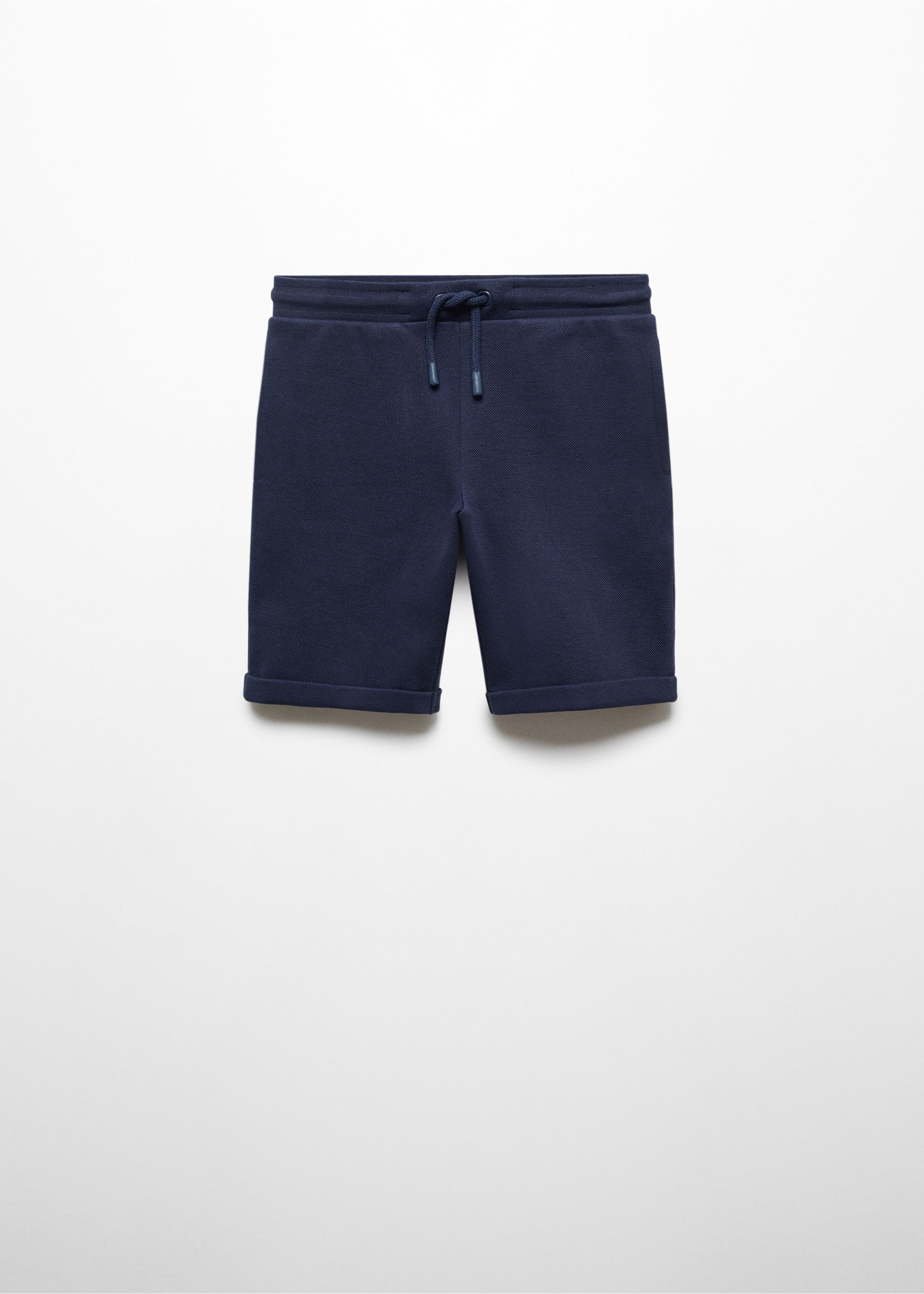 Textured cotton-blend Bermuda shorts - Article without model