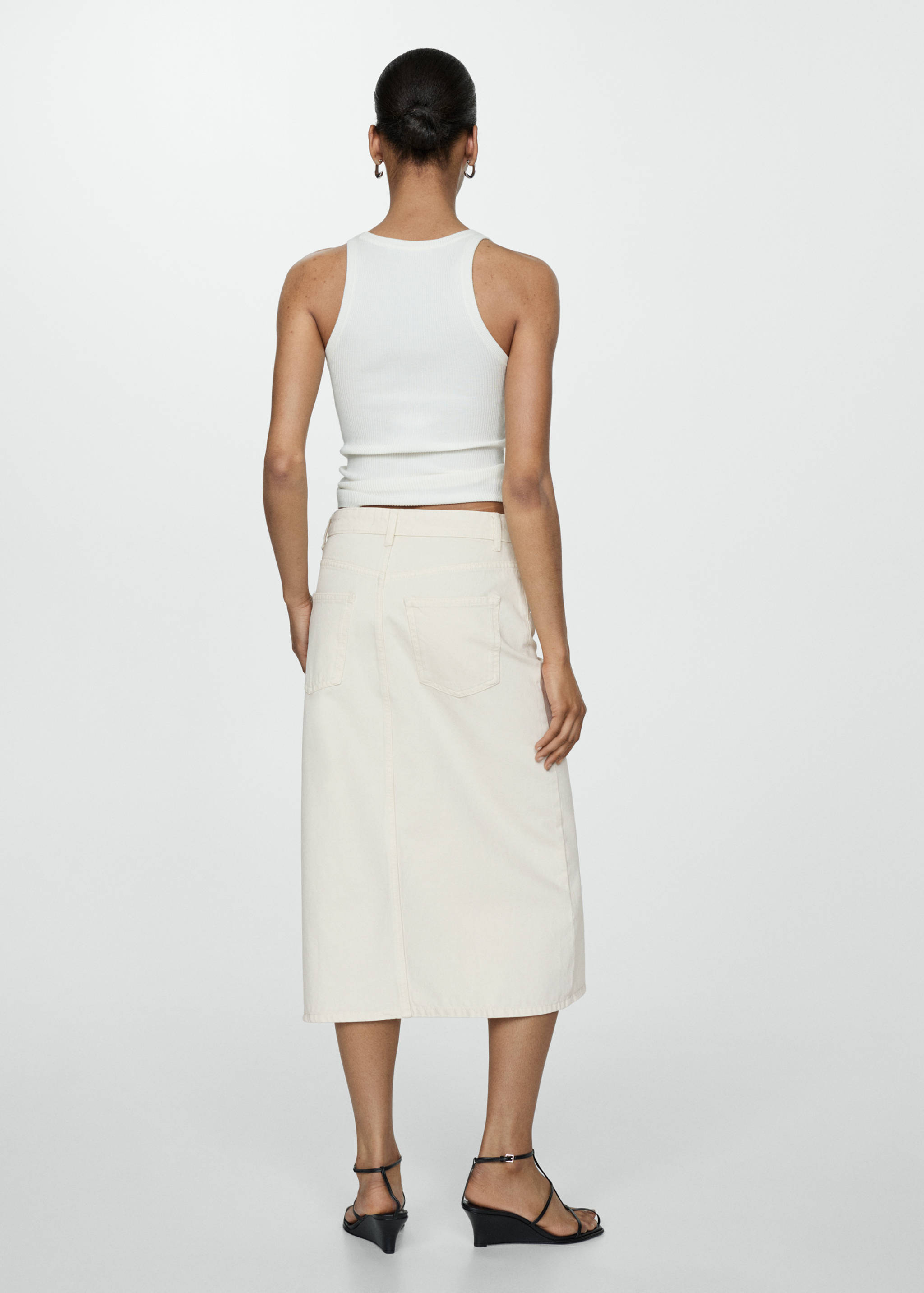 Falda midi vaquera - Reverso del artículo