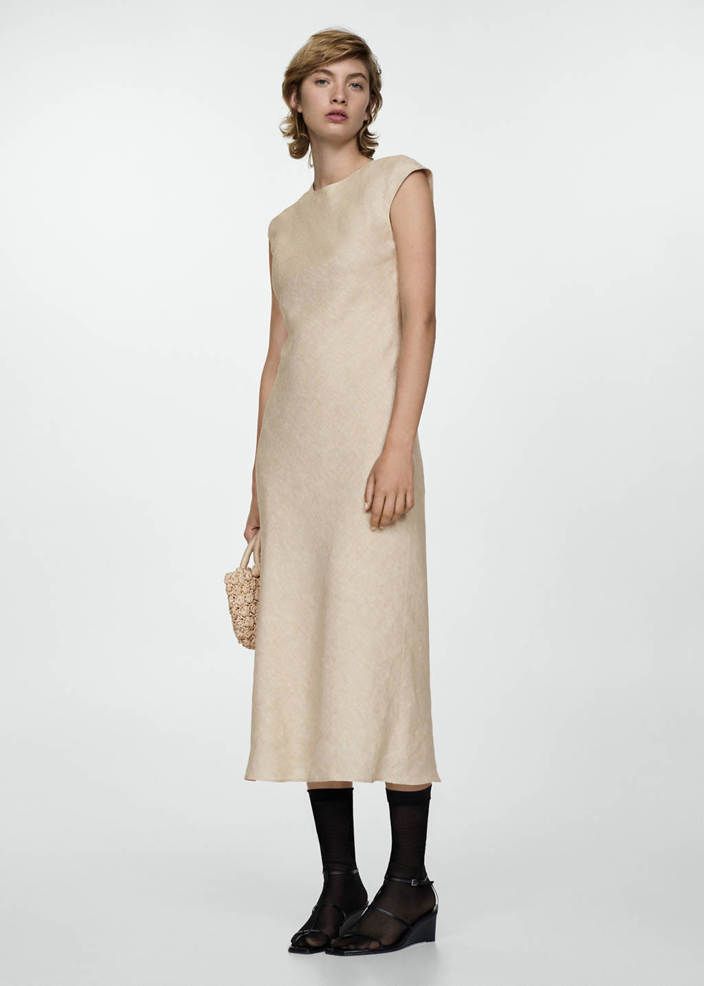 open back linen dress Open-back linen dress - Women