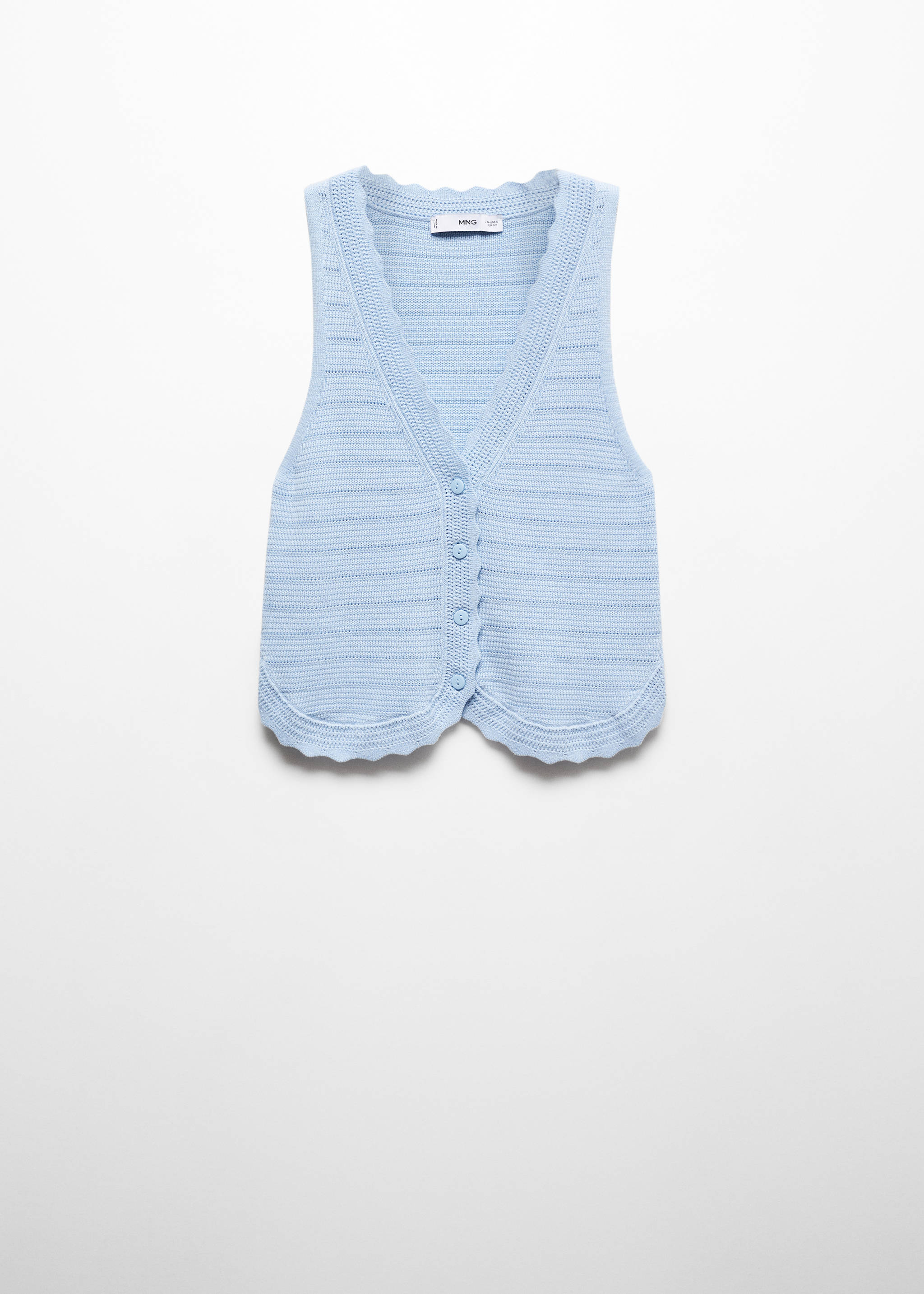 Colete de malha com pormenores rendados - Artigo sem modelo