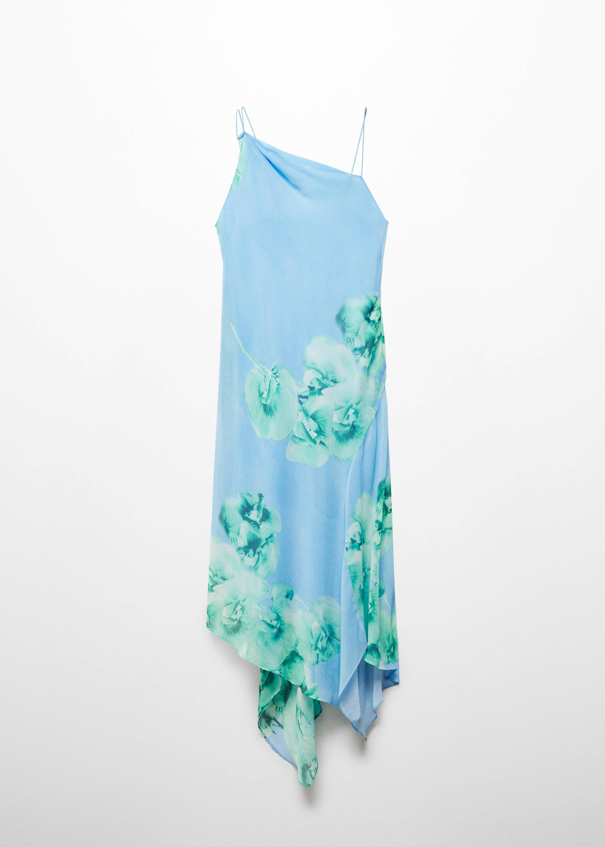 Asymmetrisches Kleid mit Blumenmuster - Artikel ohne Model
