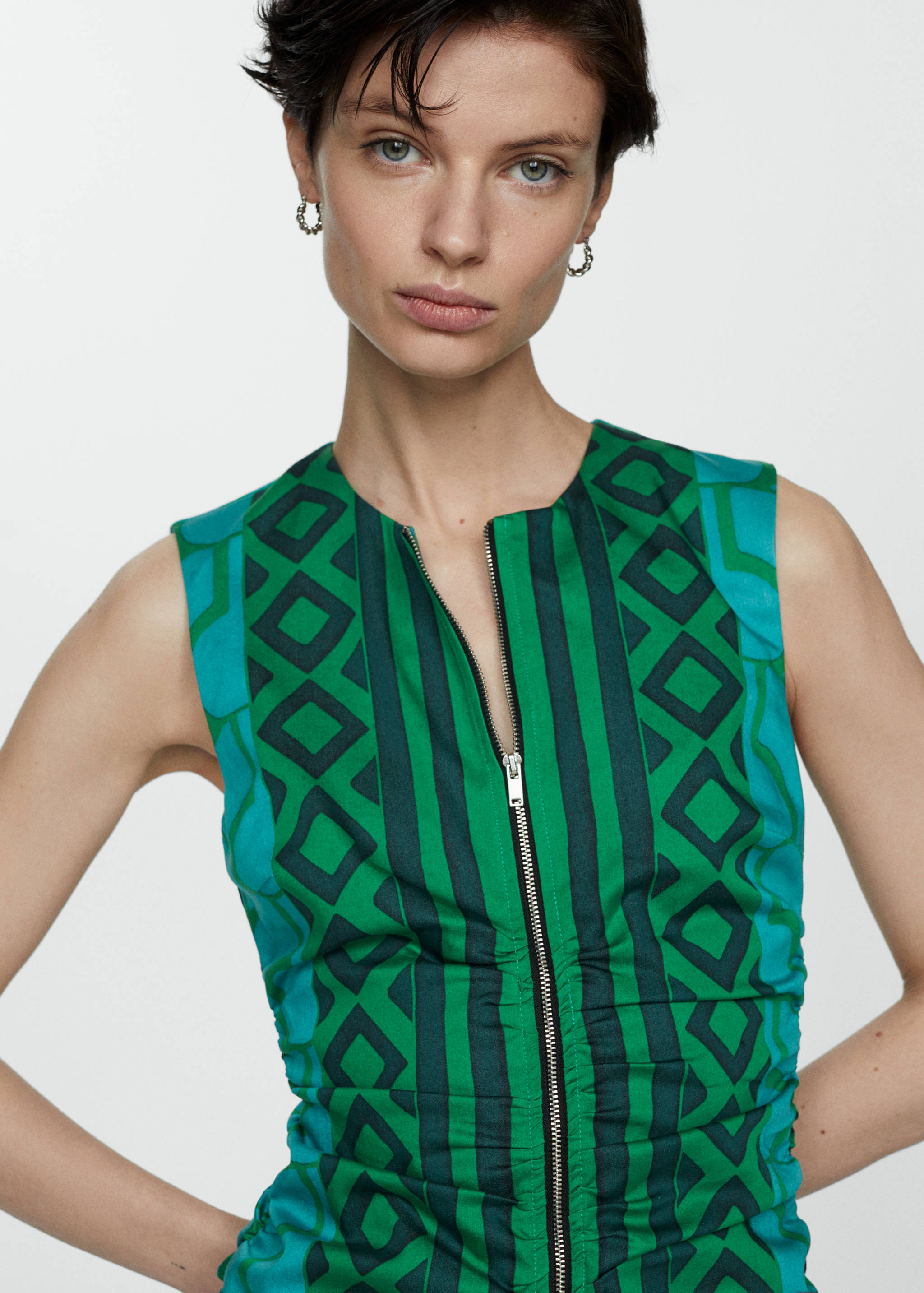 Printed dress with zip - Details of the article 6