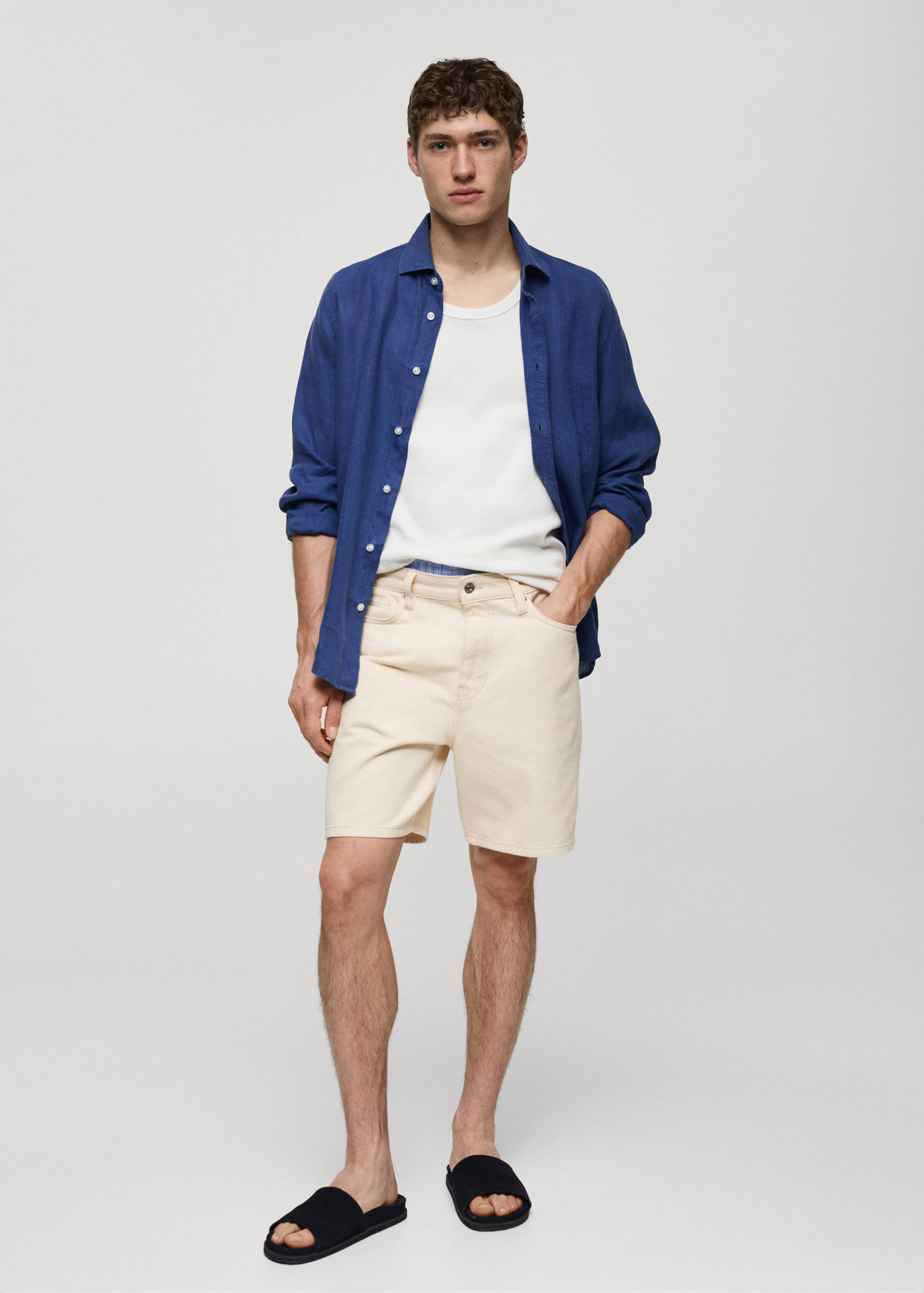 Bermudas denim regular fit - Plano general