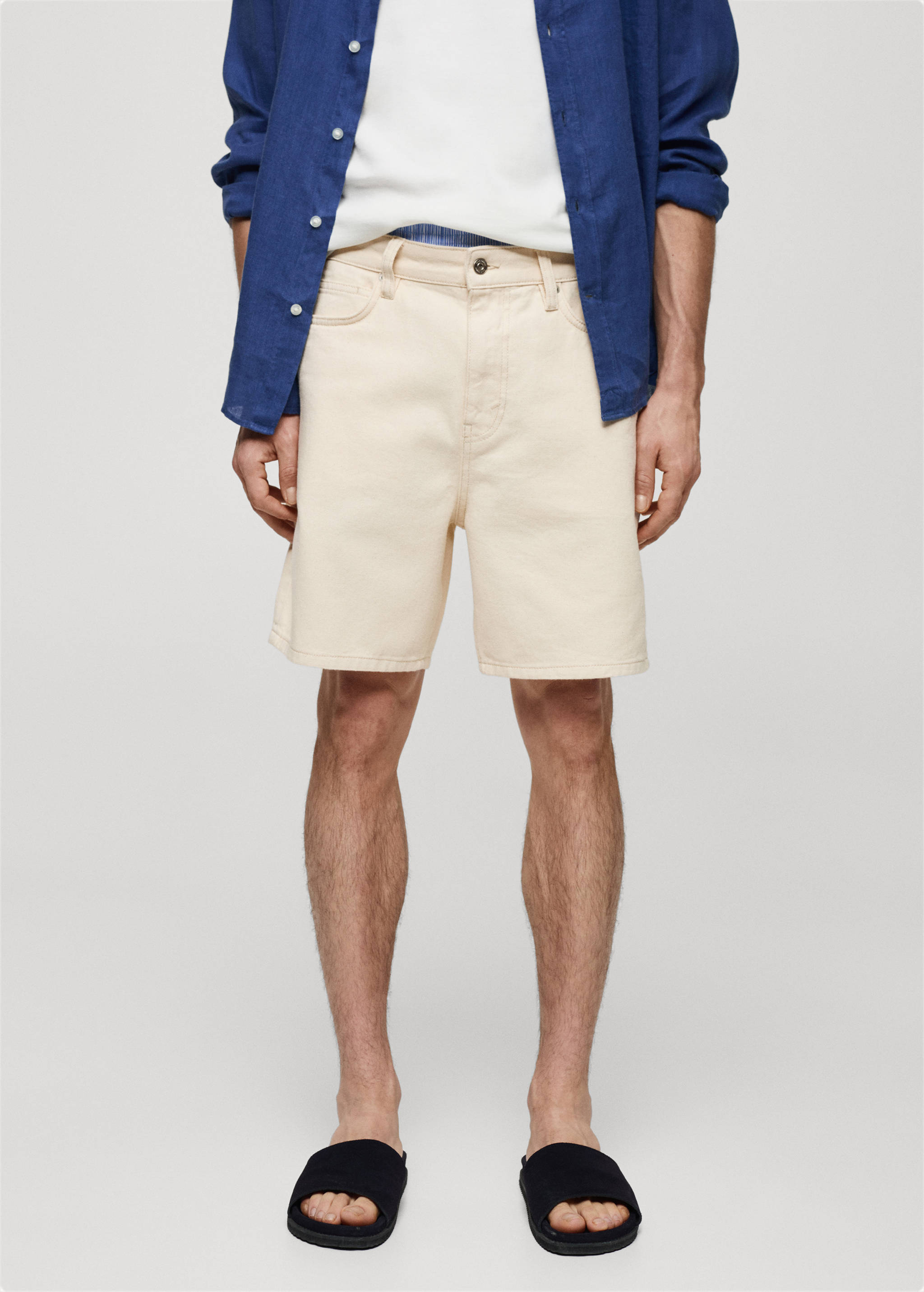 Bermudas denim regular fit - Plano medio