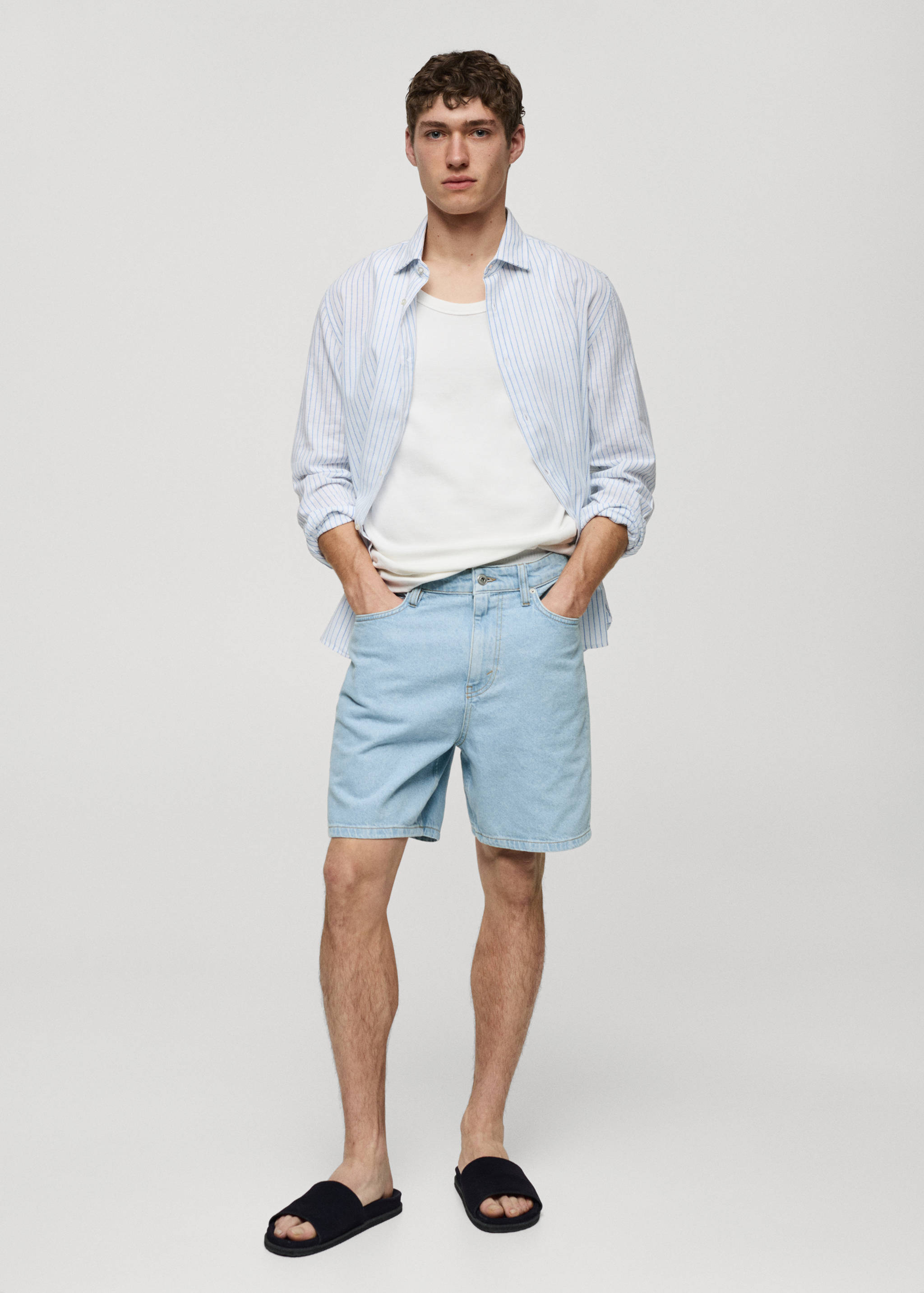Bermudas denim regular fit - Plano general