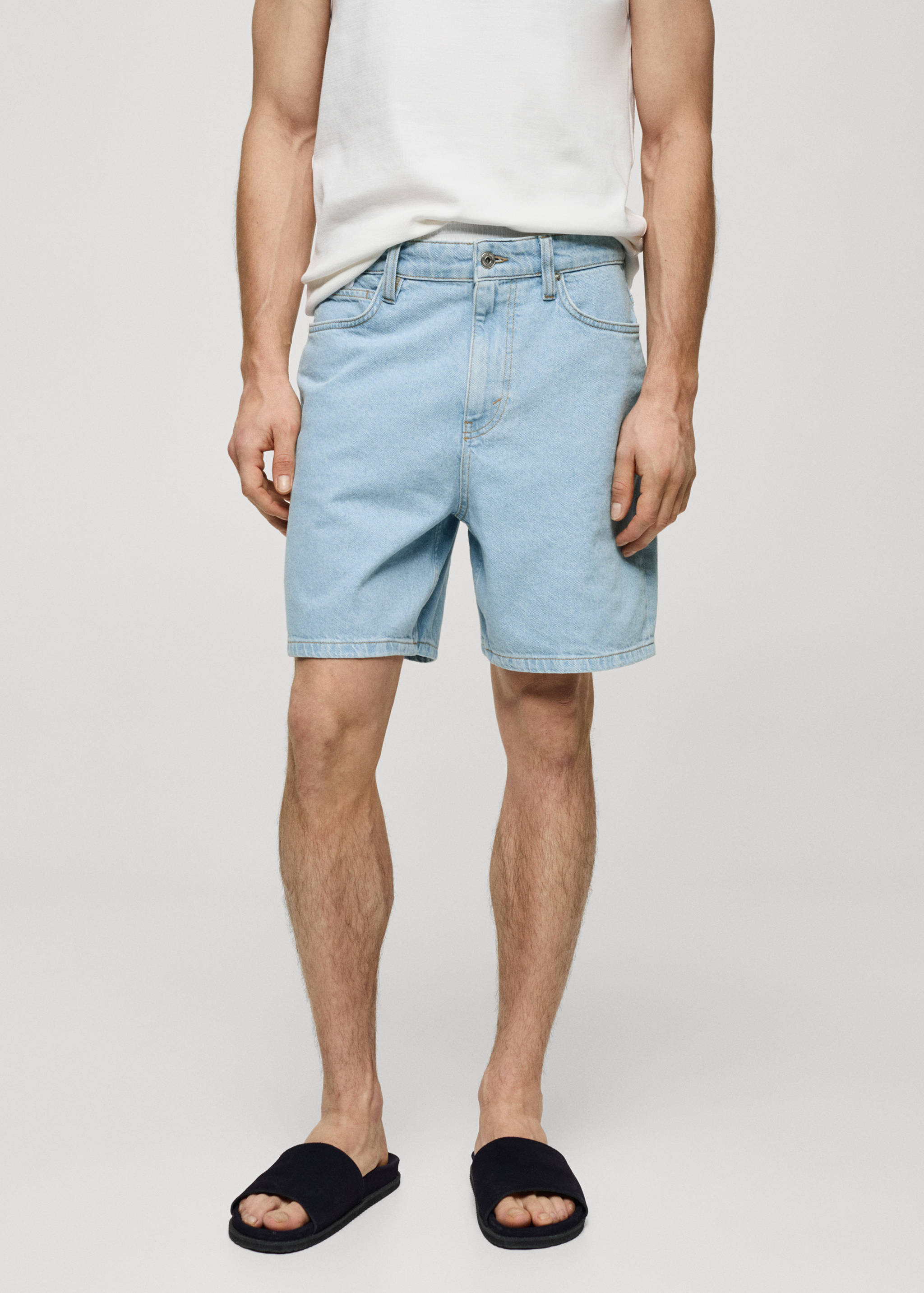 Bermudas denim regular fit - Plano medio