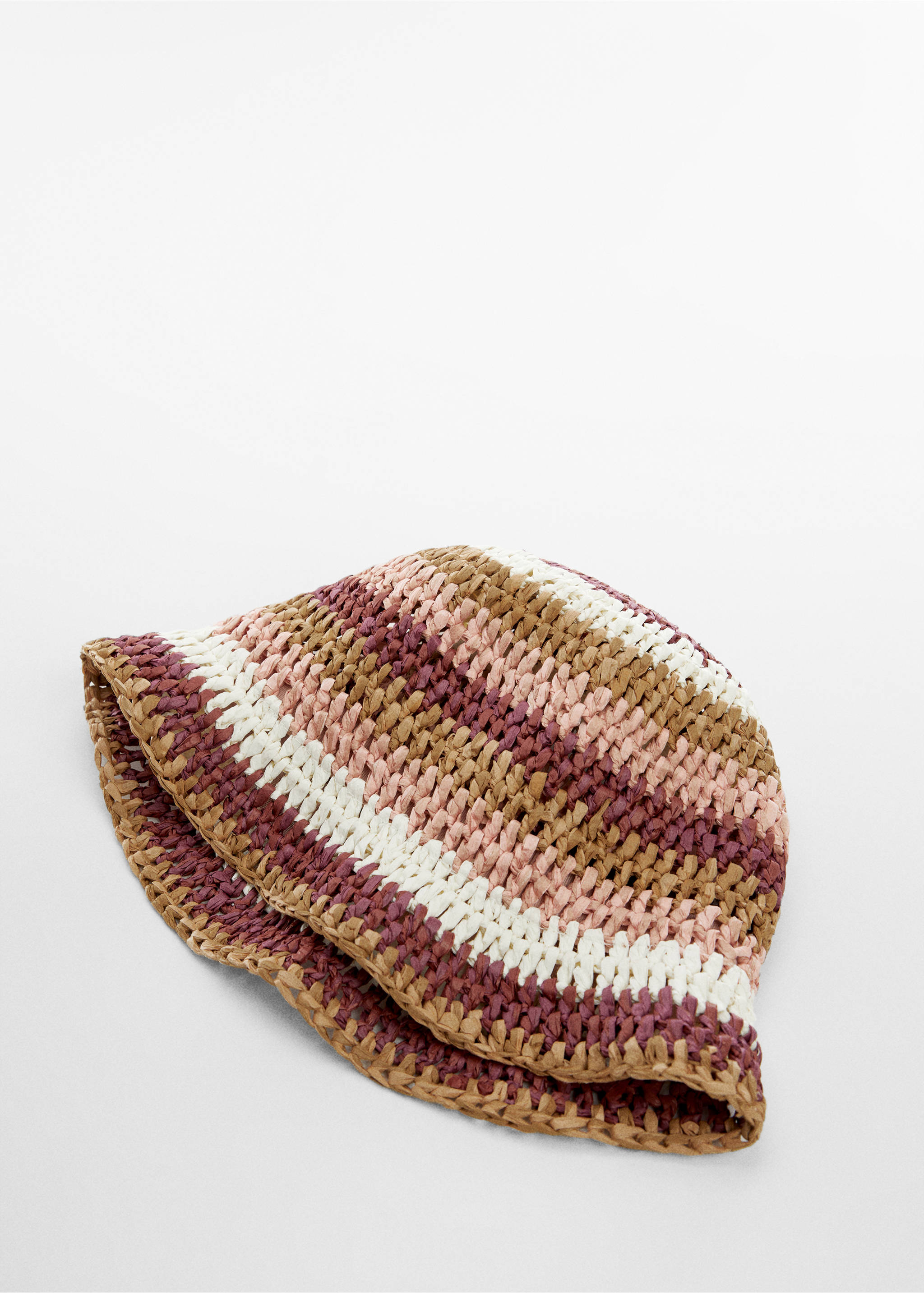 Natural fibre bucket hat - Details of the article 1, Brown. Ref: 67067688-00.