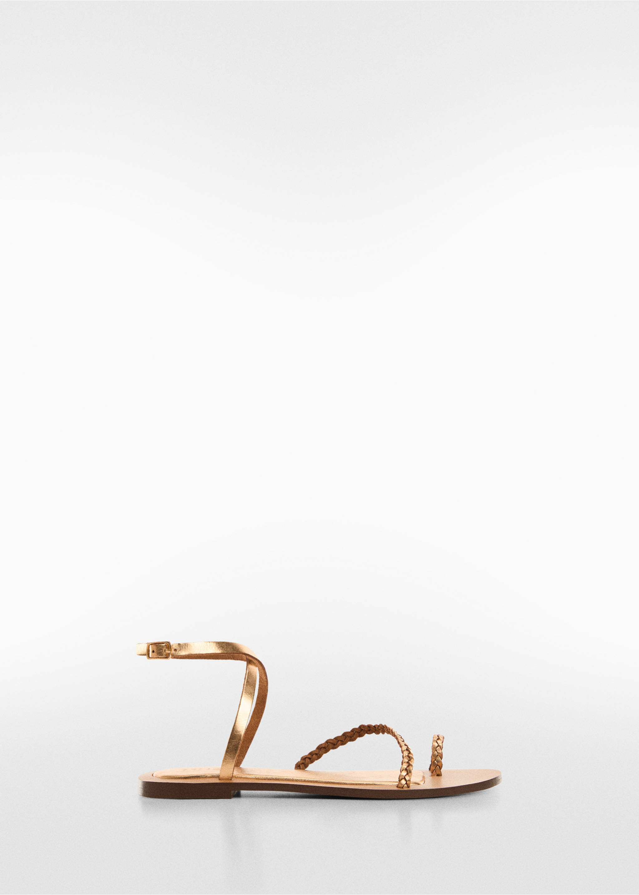 Metallic leather sandals - Article without model, Gold. Ref: 67067696-00.