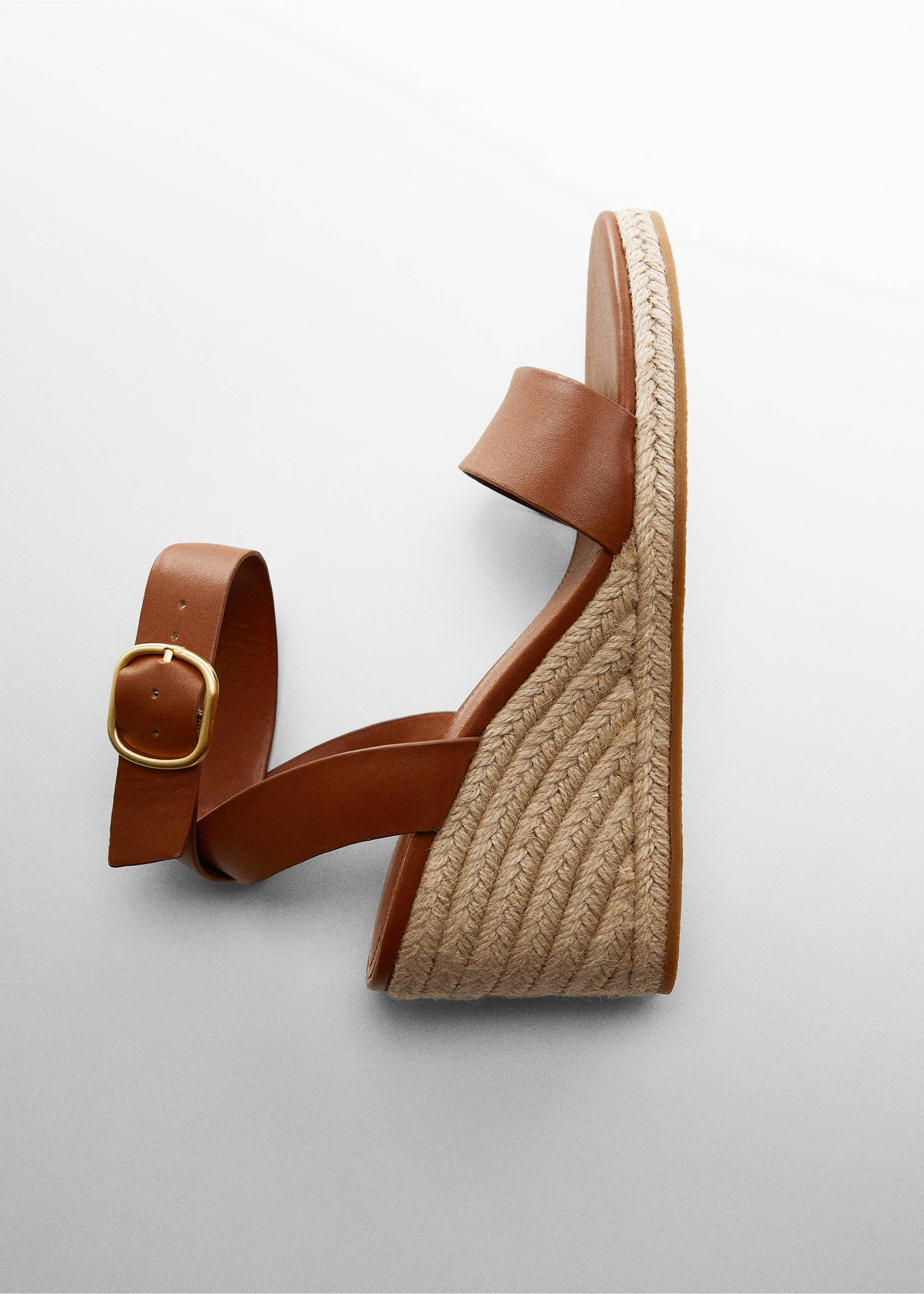 Wedge buckle sandals - Details of the article 5, Leather. Ref: 67067699-00.
