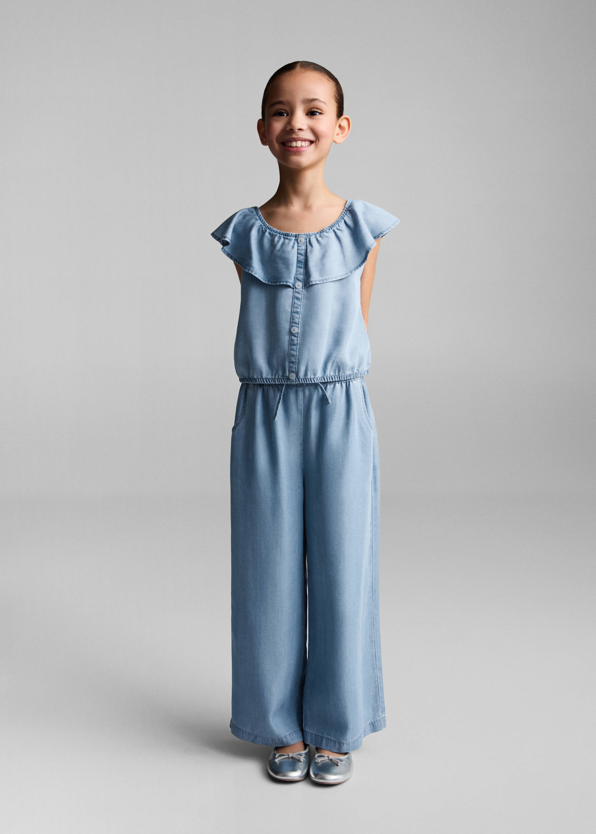 Lyocell pants with elastic waistband - General plane