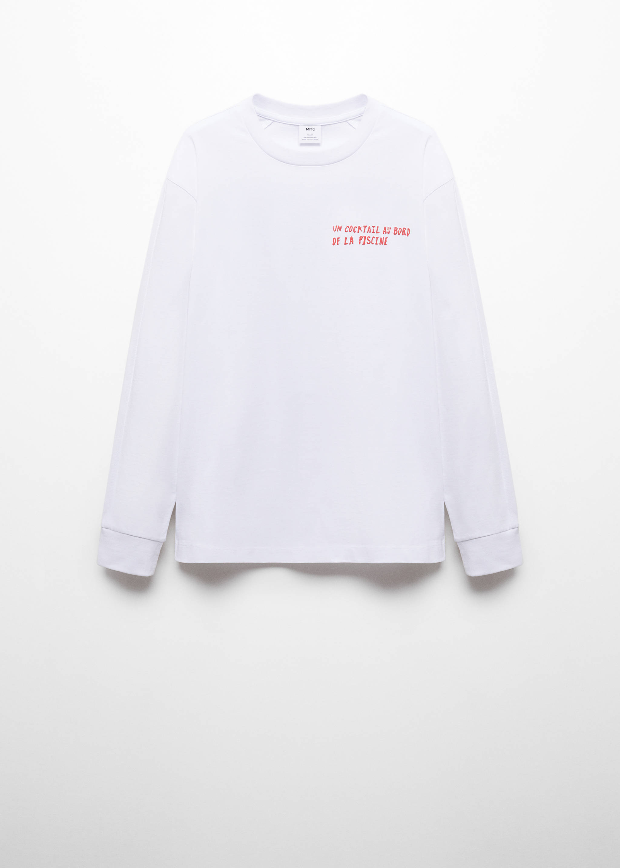 100% cotton sweatshirt with printed drawing - Article without model