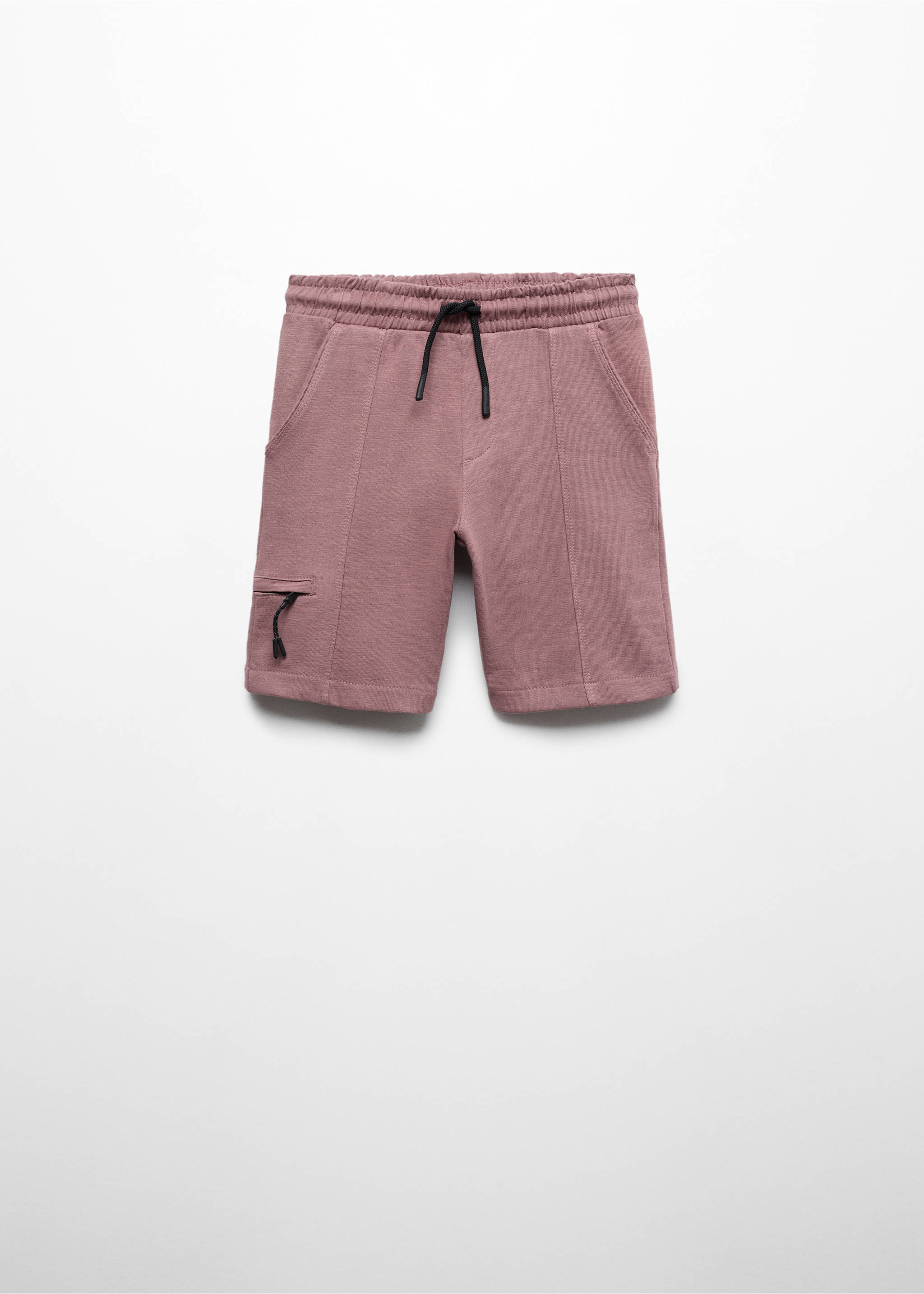 Elastic waist Bermuda shorts - Article without model, Purple. Ref: 67067711-00.
