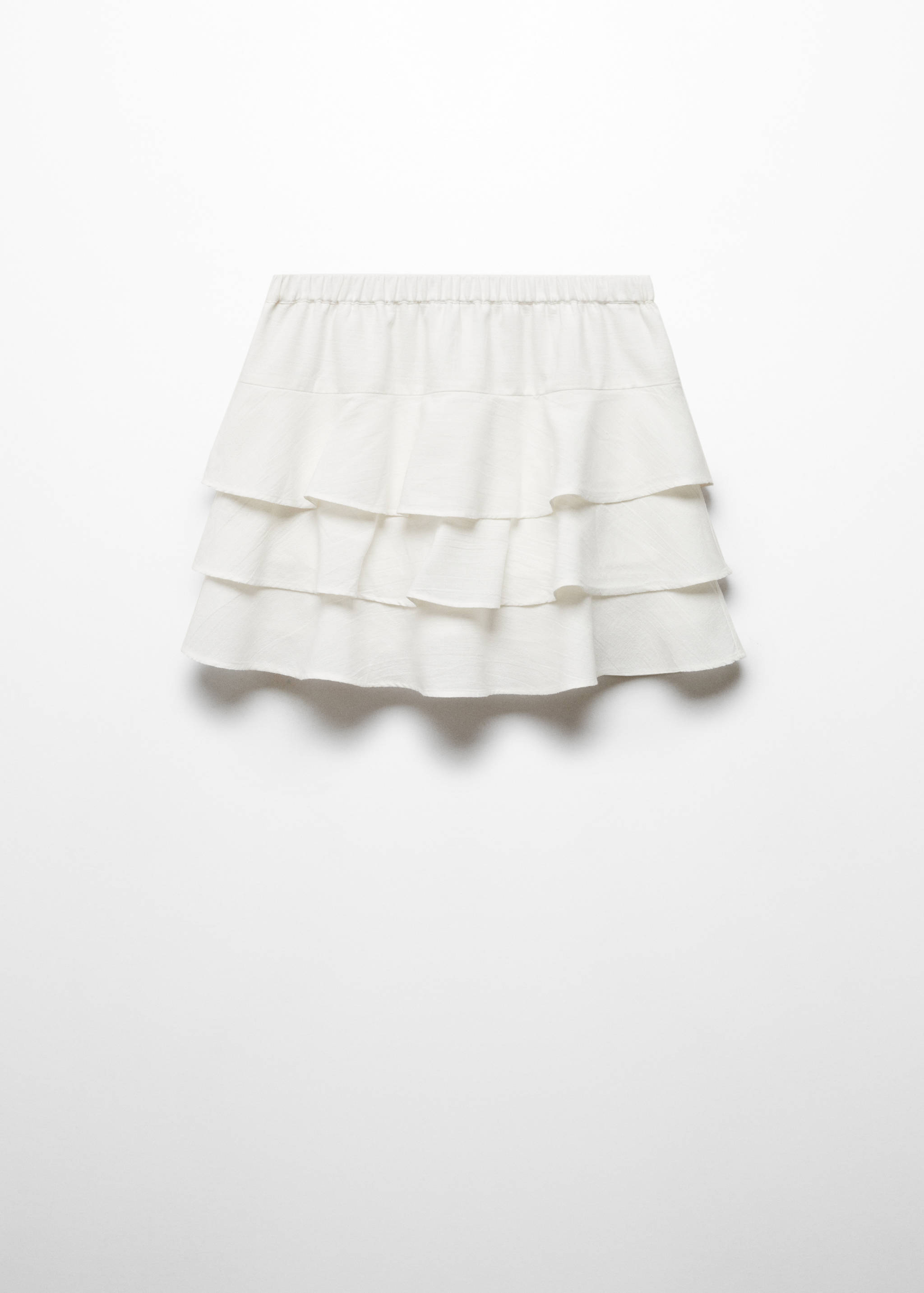 Ruffled linen-blend skirt - Article without model