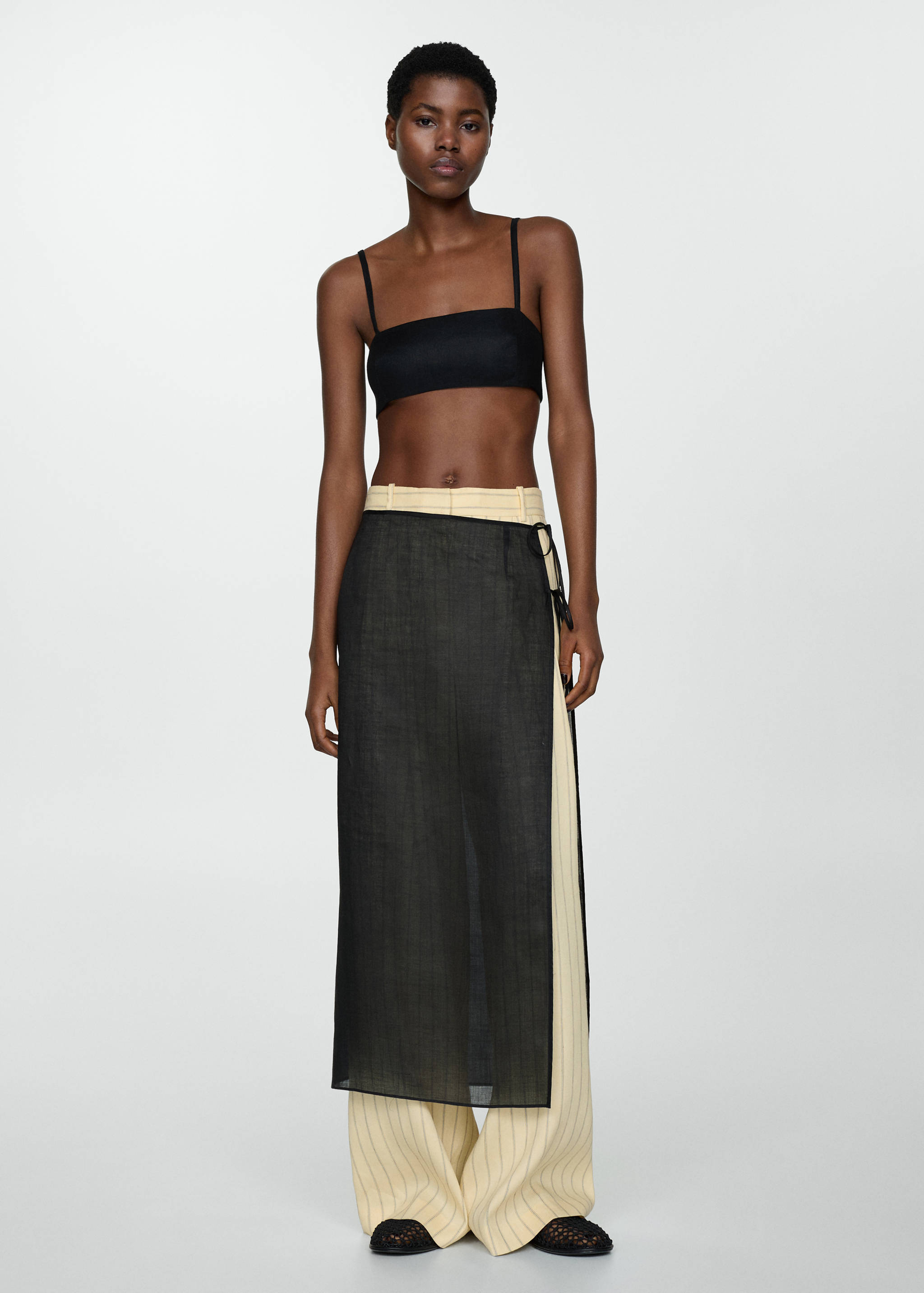 Linen crop top - General plane
