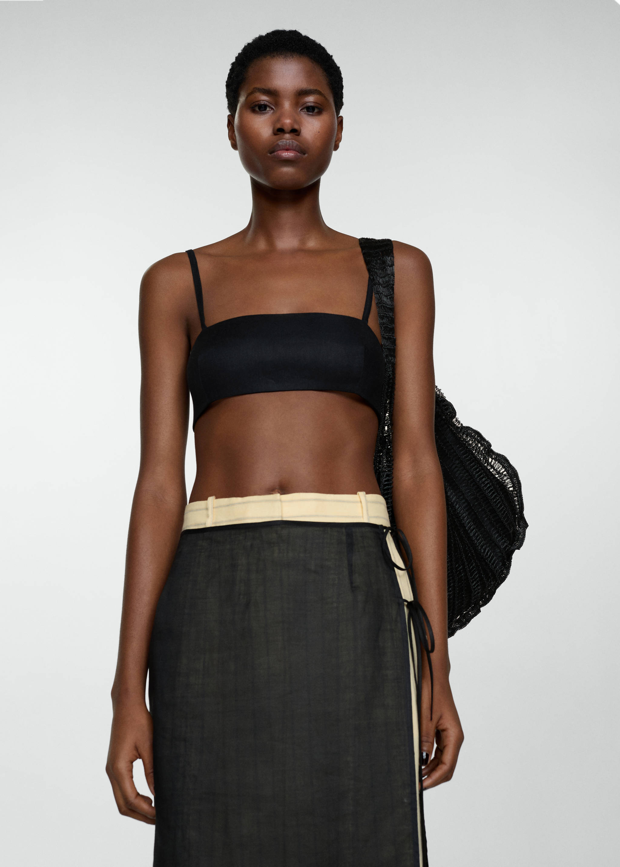 Linen crop top - Medium plane