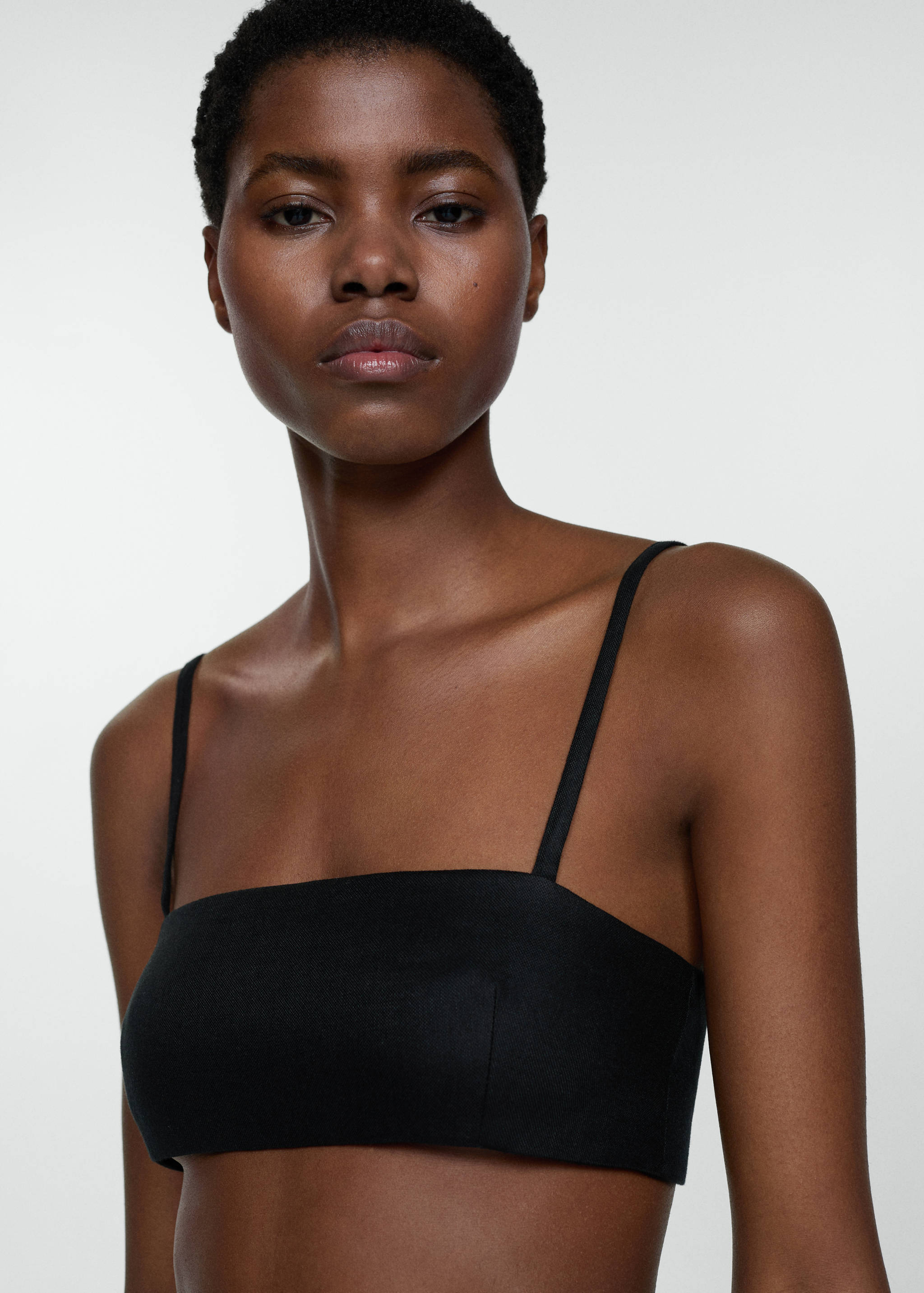 Linen crop top - Details of the article 1