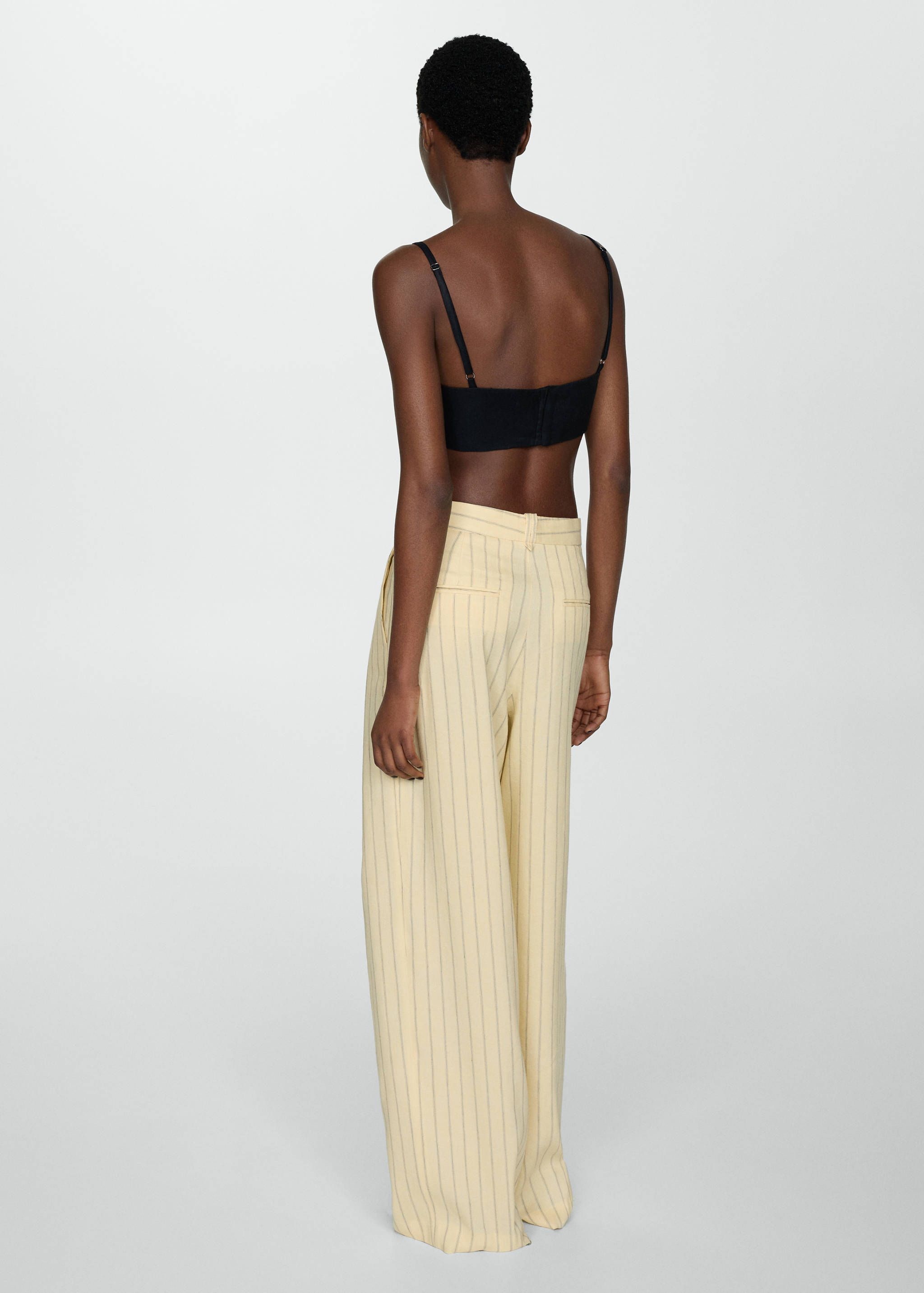 Pantalon lin à rayures - Verso de l’article