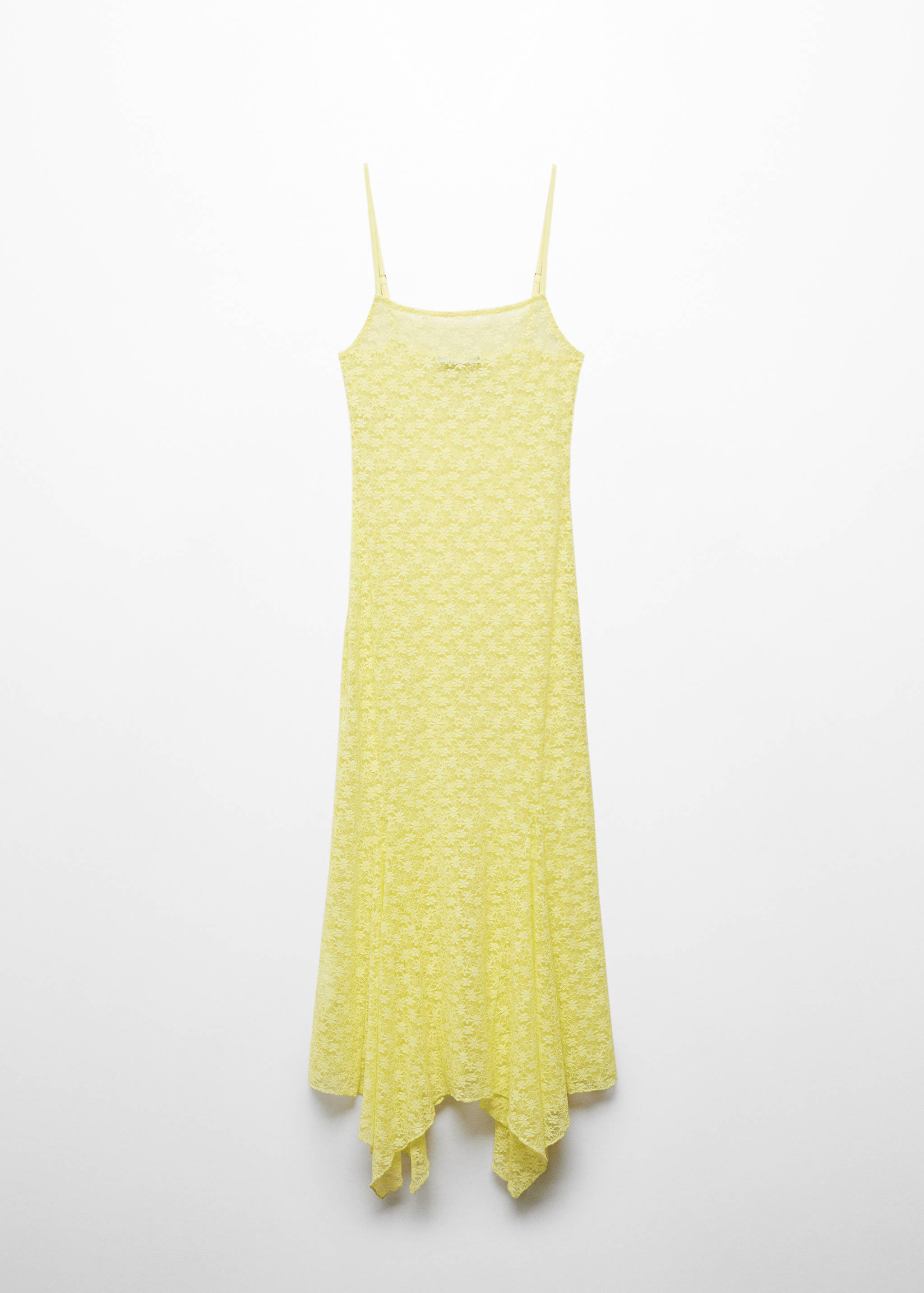 Robe dentelle florale bas asymétrique - Article sans modèle