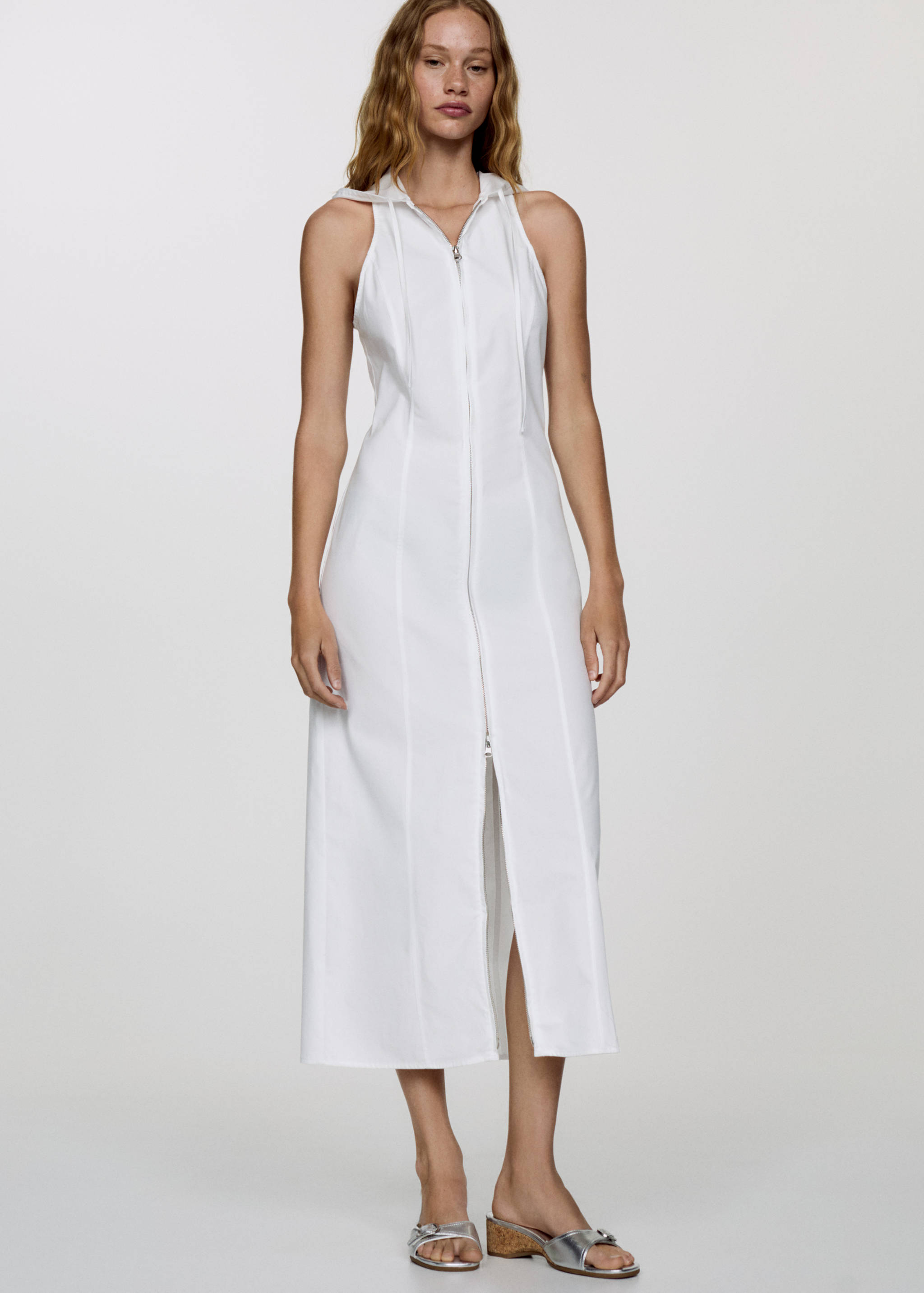 Klänning med huva dragkedja - Allmän bild