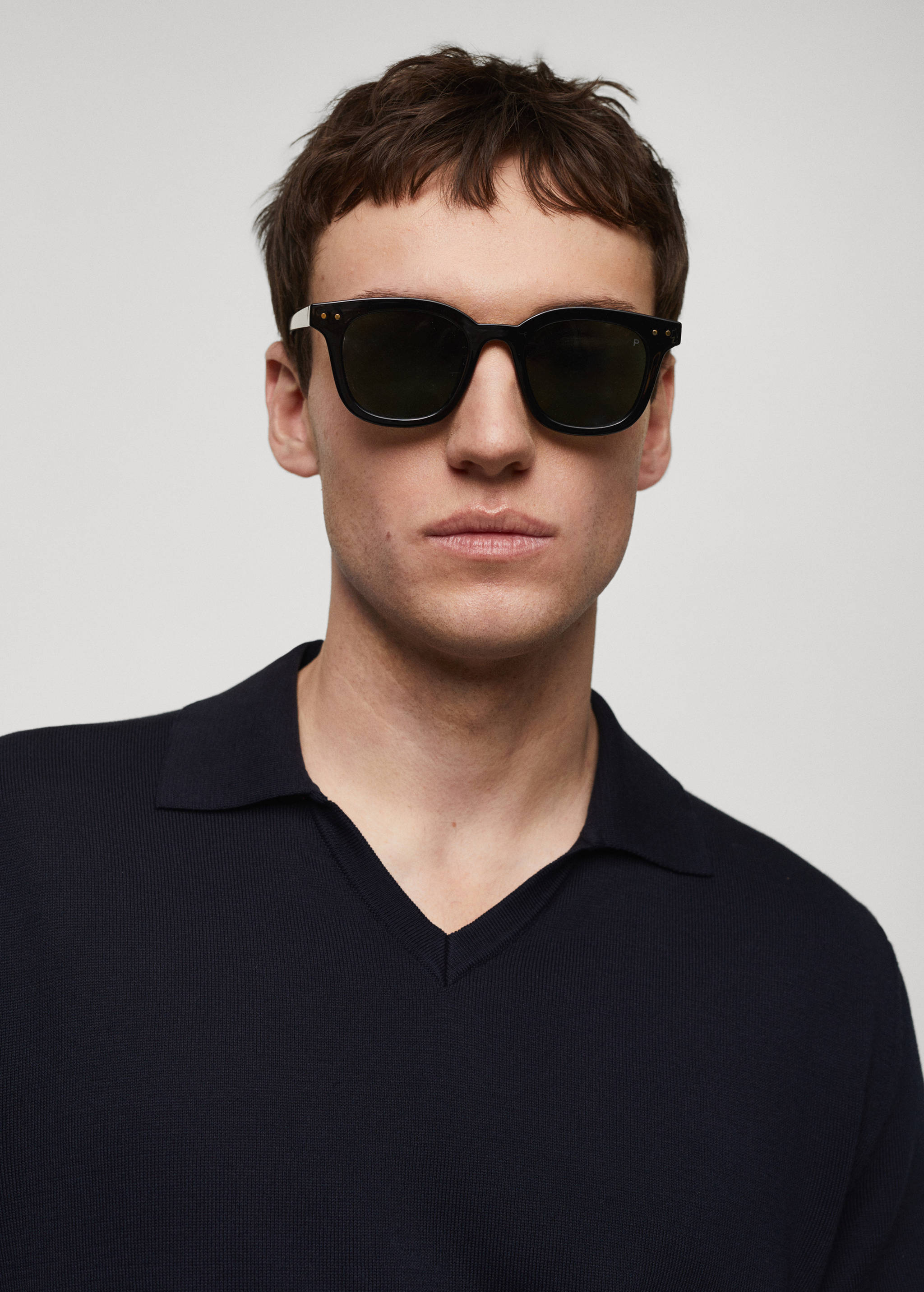 100% cotton knitted polo shirt - Details of the article 1