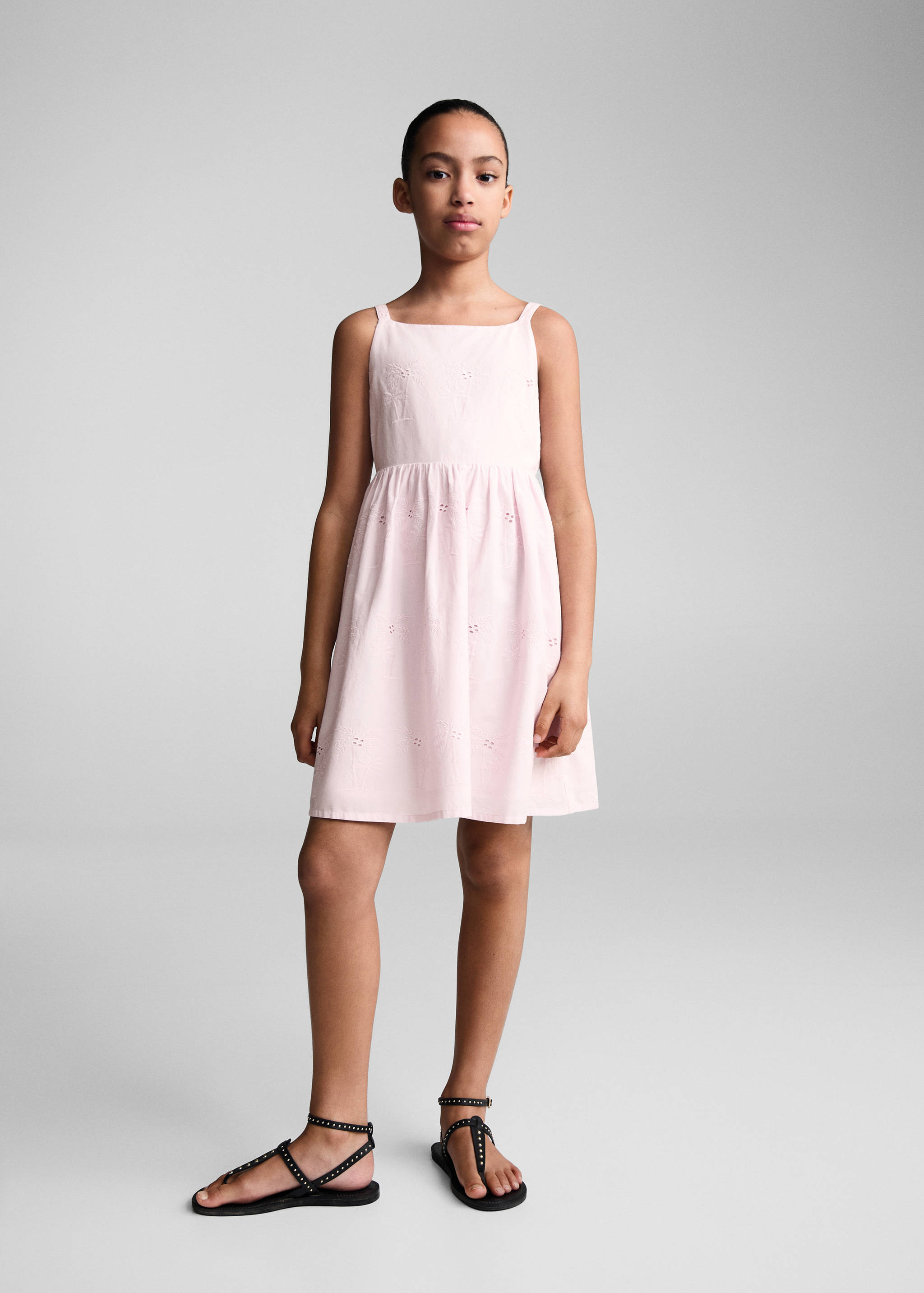 Kleid mit Lochstickerei - Allgemeine Ansicht