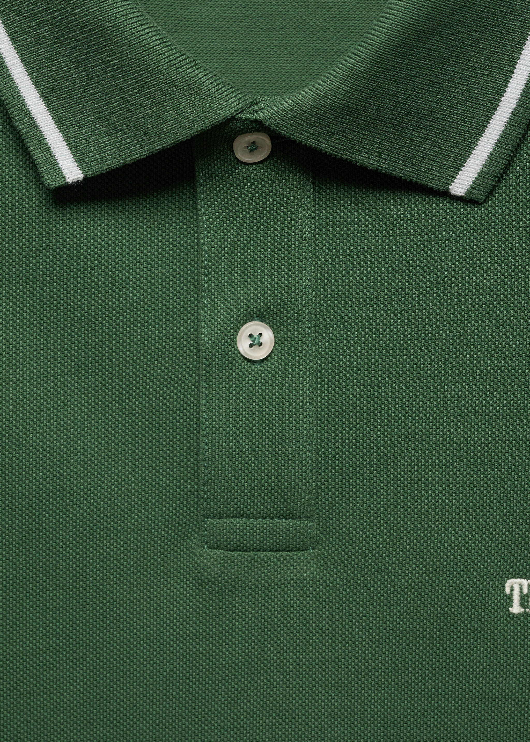 100% embroidered cotton polo shirt - Details of the article 8