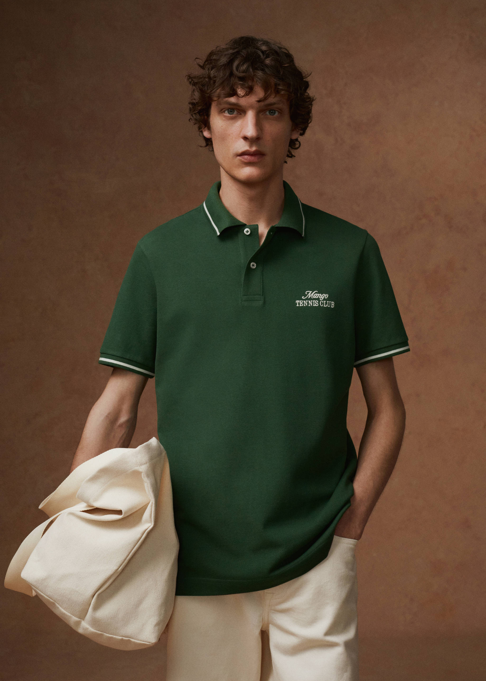 100% embroidered cotton polo shirt - Details of the article 5