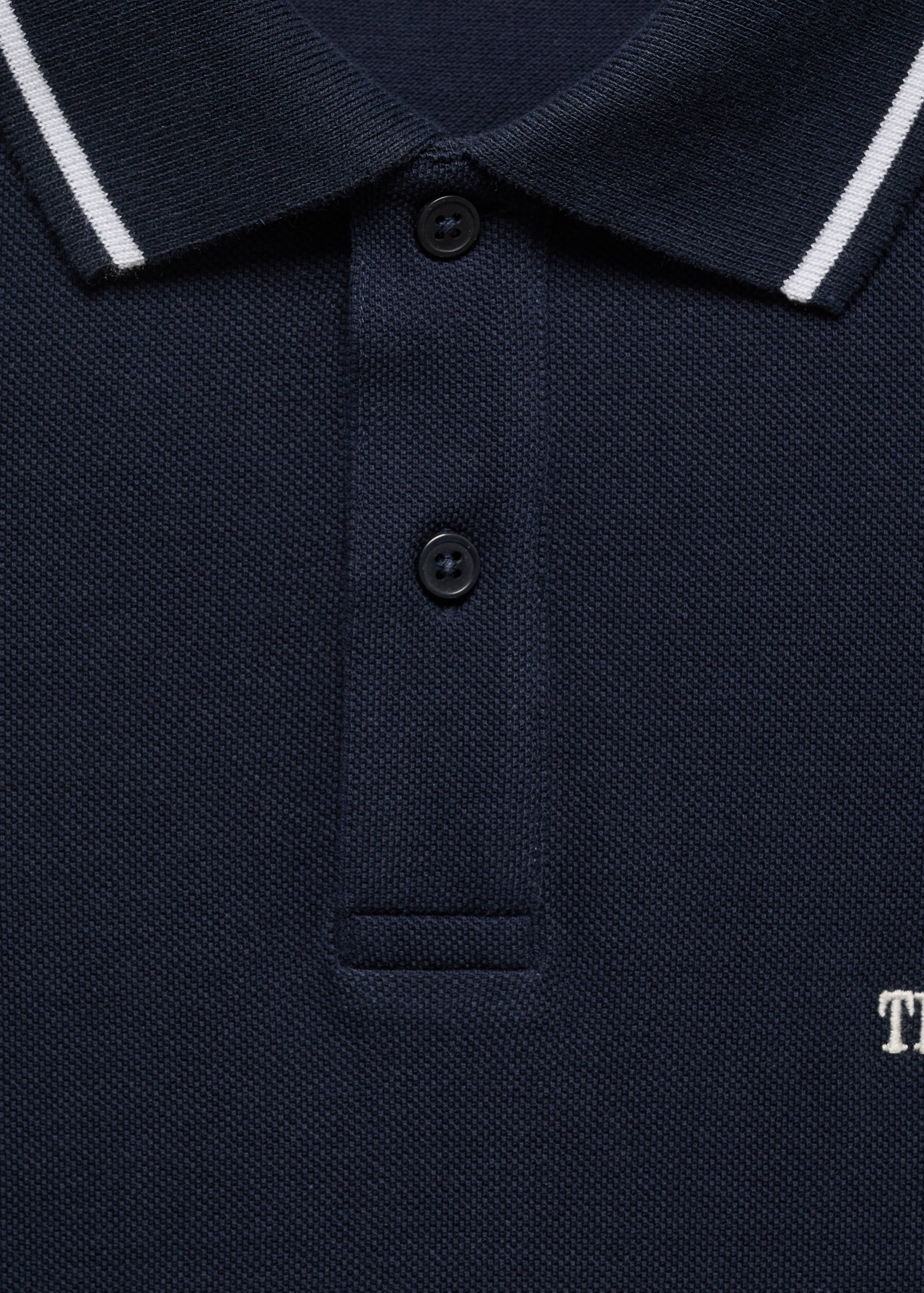 100% embroidered cotton polo shirt - Details of the article 8