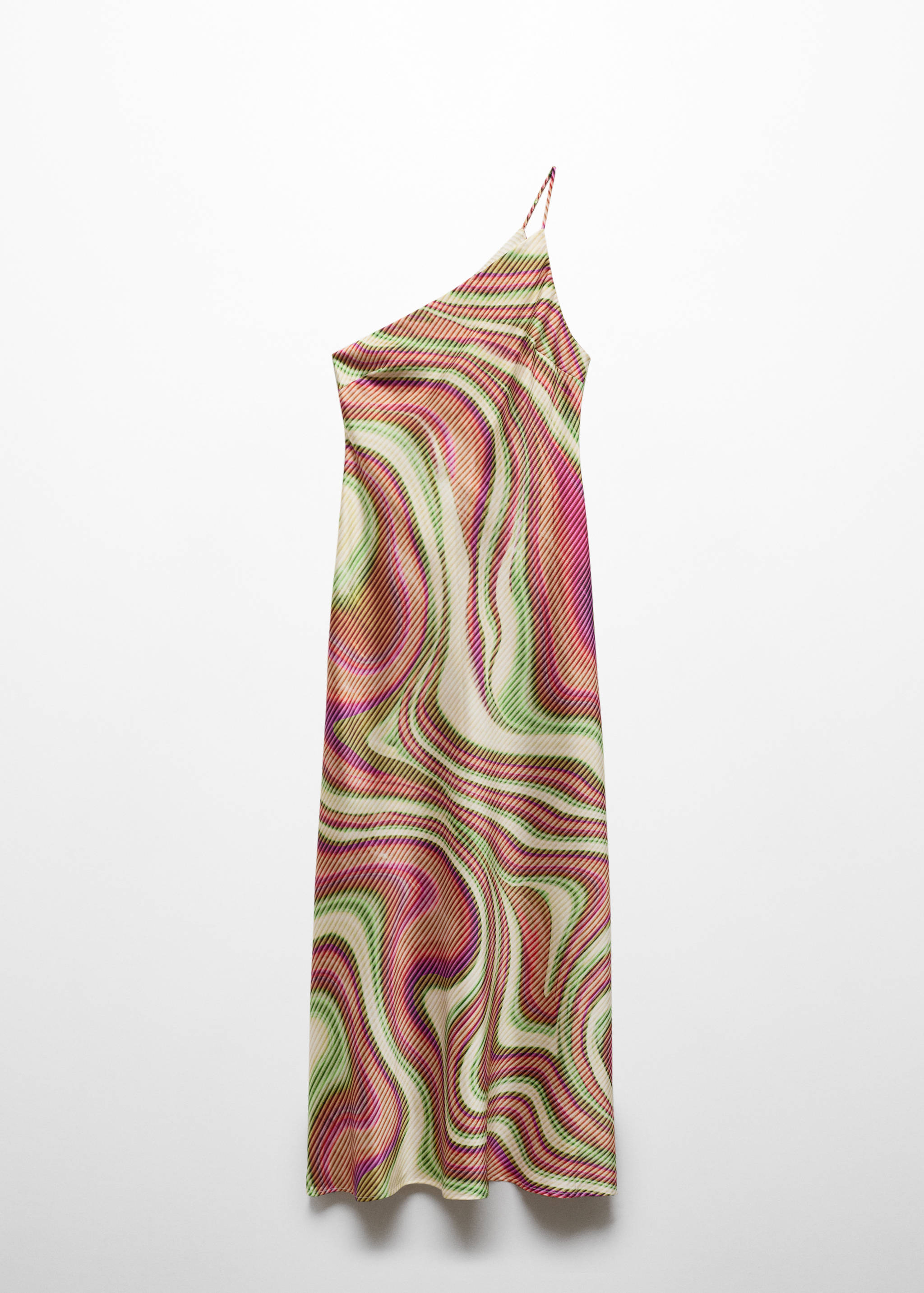 mango printed satin dress Mango halterneck satin midi dress in yellow